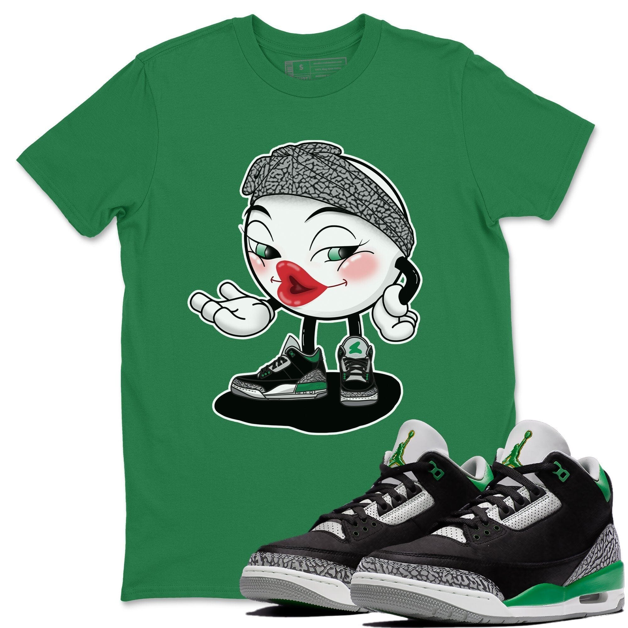 Jordan 3 Pine Green Shirt To Match Jordans Sexy Emoji Sneaker Tees Jordan 3 Pine Green Drip Gear Zone Sneaker Matching Clothing Unisex Shirts
