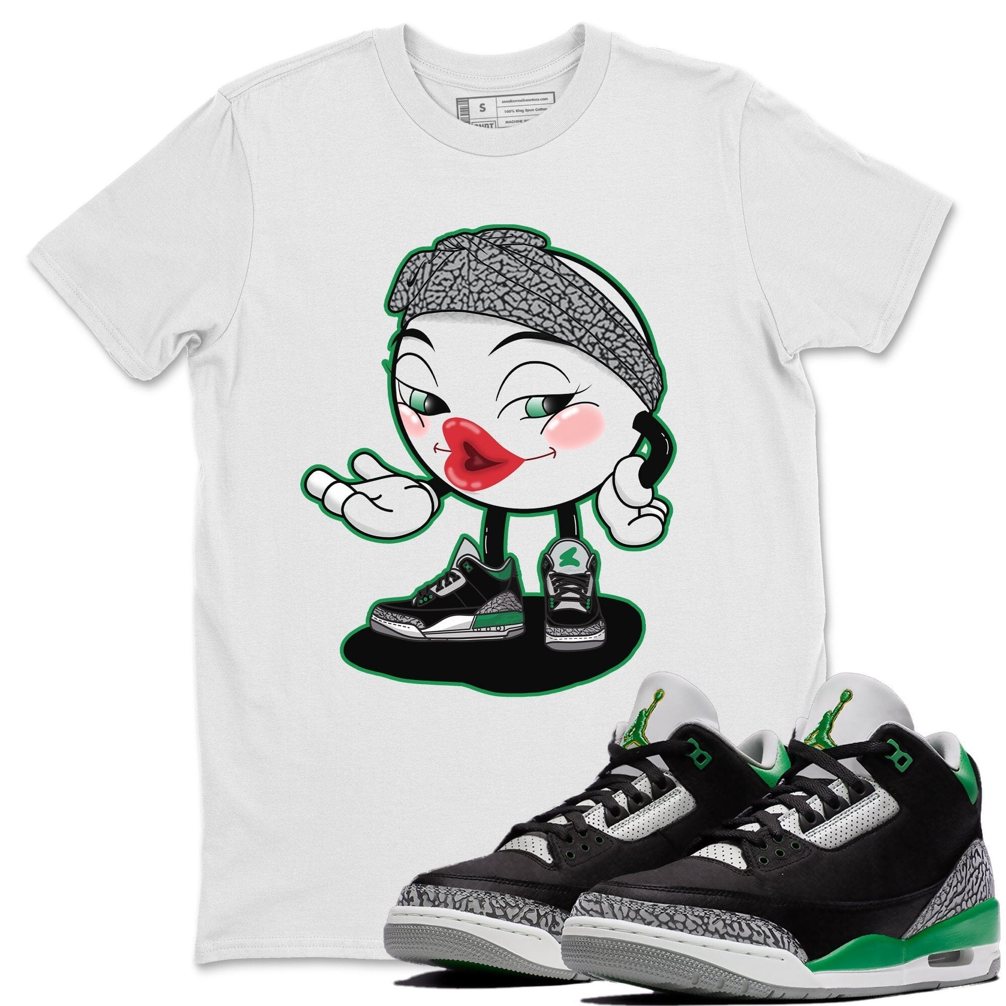 Jordan 3 Pine Green Shirt To Match Jordans Sexy Emoji Sneaker Tees Jordan 3 Pine Green Drip Gear Zone Sneaker Matching Clothing Unisex Shirts