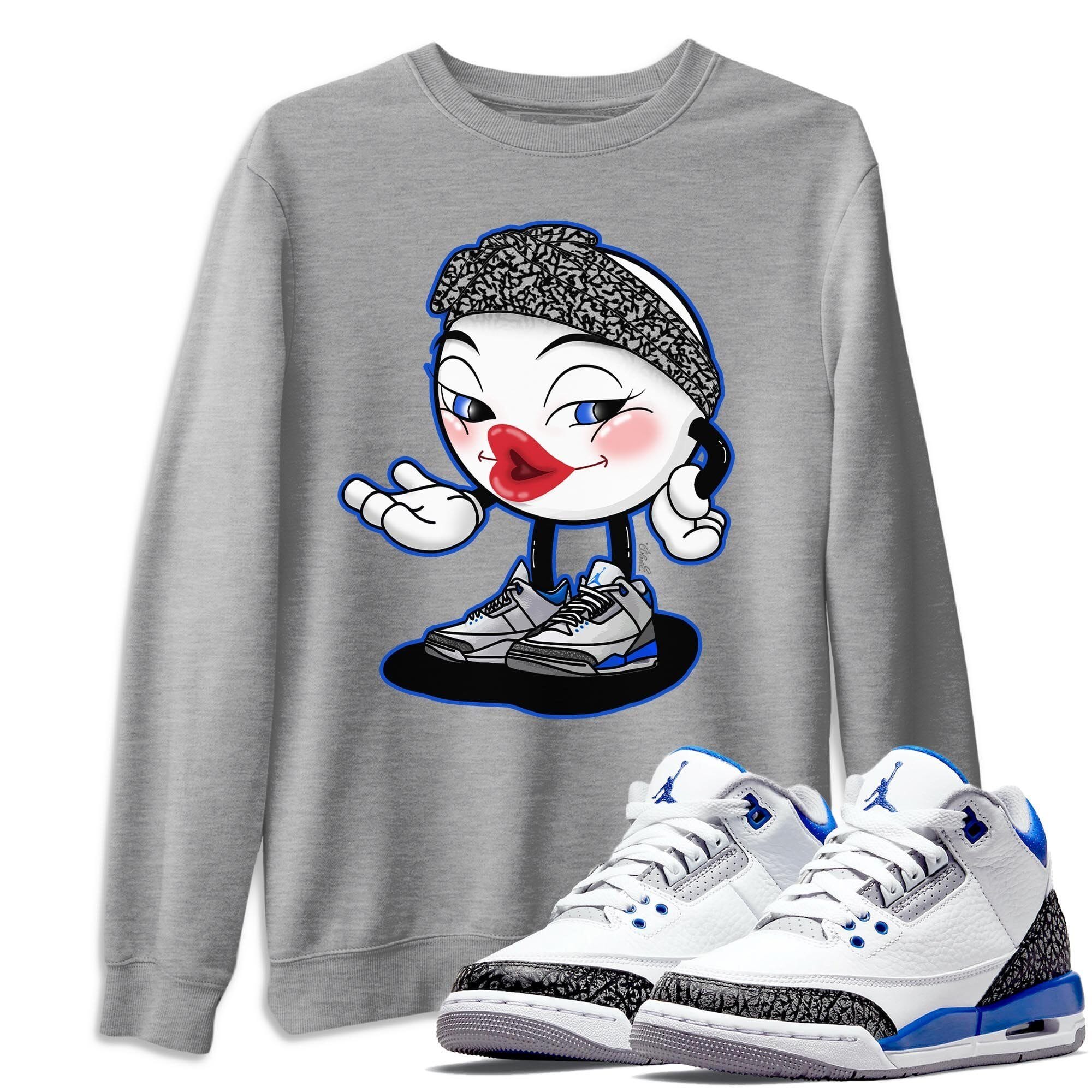 Jordan 3 Racer Blue Shirt To Match Jordans Sexy Emoji Sneaker Tees Jordan 3 Racer Blue Drip Gear Zone Sneaker Matching Clothing Unisex Shirts