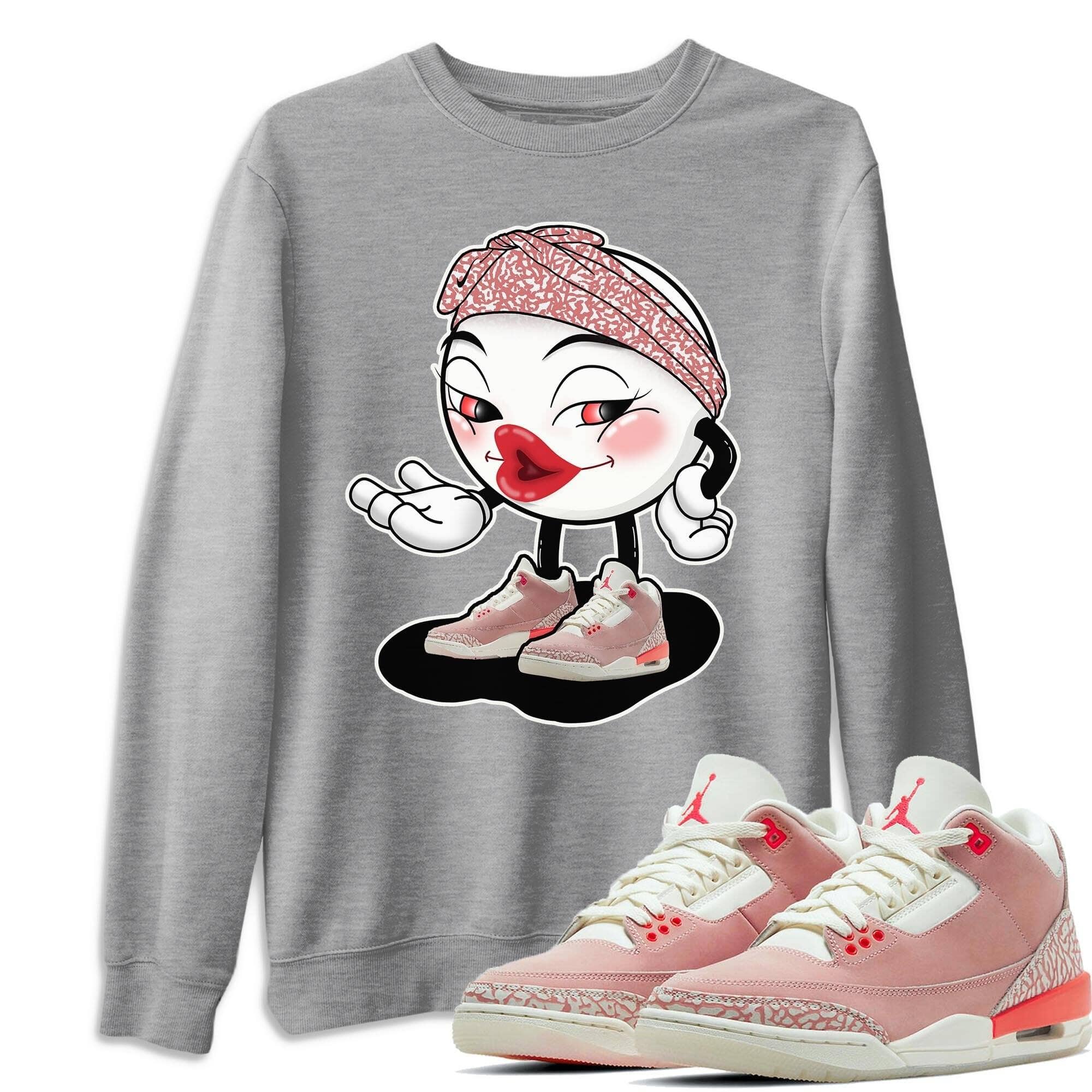 Jordan 3 Rust Pink Shirt To Match Jordans Sexy Emoji Sneaker Tees Jordan 3 Rust Pink Drip Gear Zone Sneaker Matching Clothing Unisex Shirts