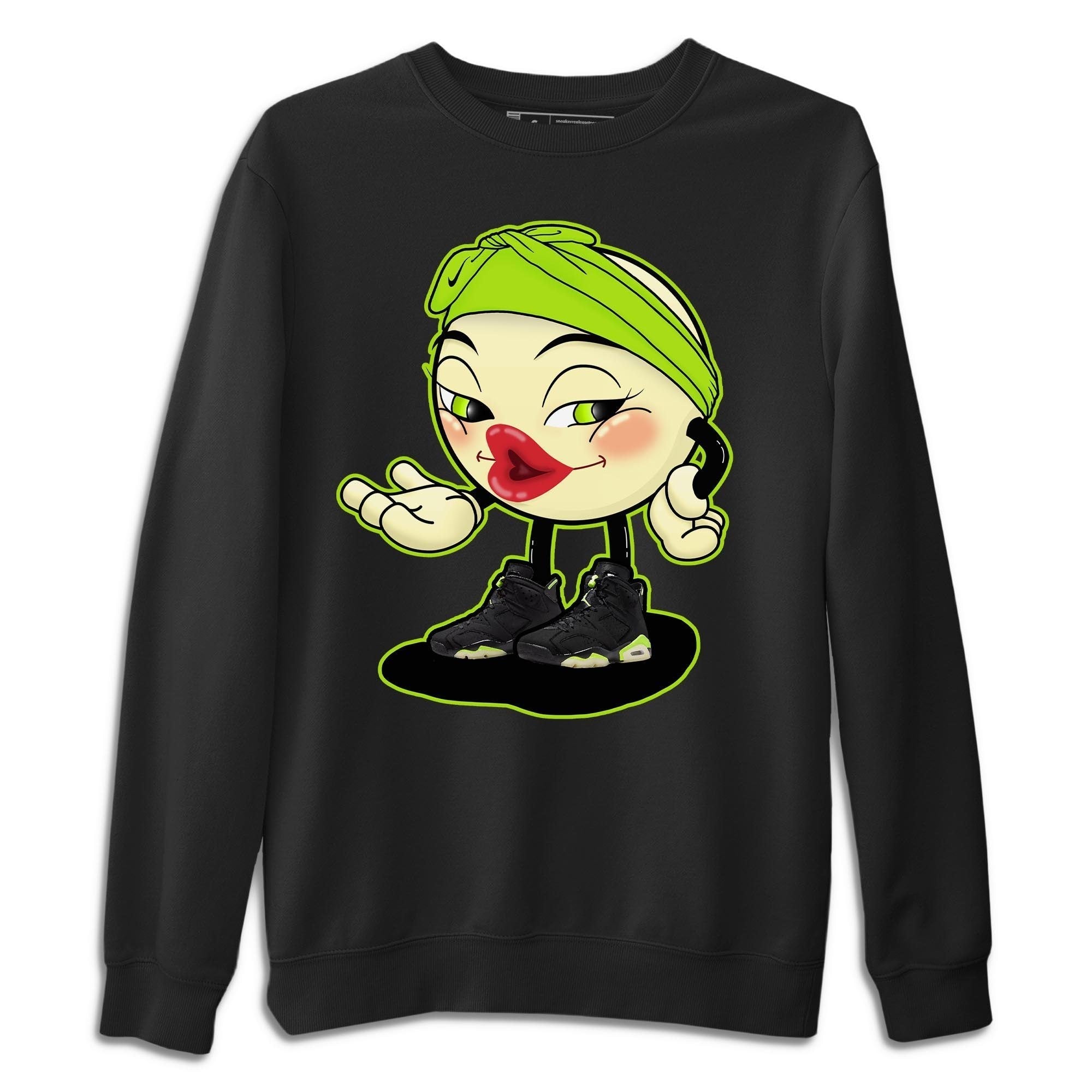 Jordan 6 Electric Green Shirt To Match Jordans Sexy Emoji Sneaker Tees Jordan 6 Electric Green Drip Gear Zone Sneaker Matching Clothing Unisex Shirts