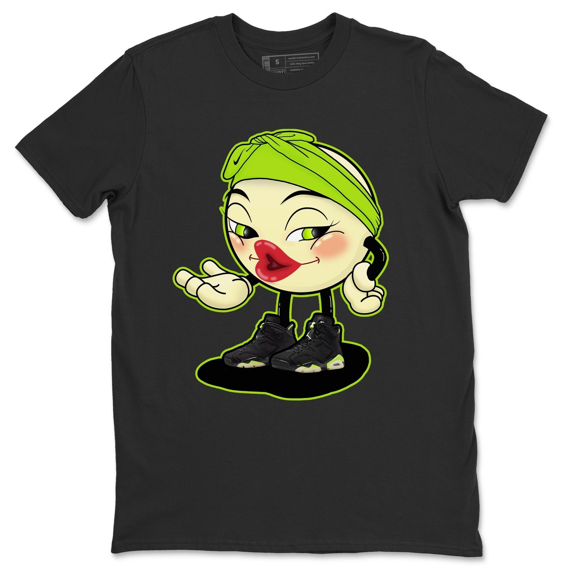 Jordan 6 Electric Green Shirt To Match Jordans Sexy Emoji Sneaker Tees Jordan 6 Electric Green Drip Gear Zone Sneaker Matching Clothing Unisex Shirts