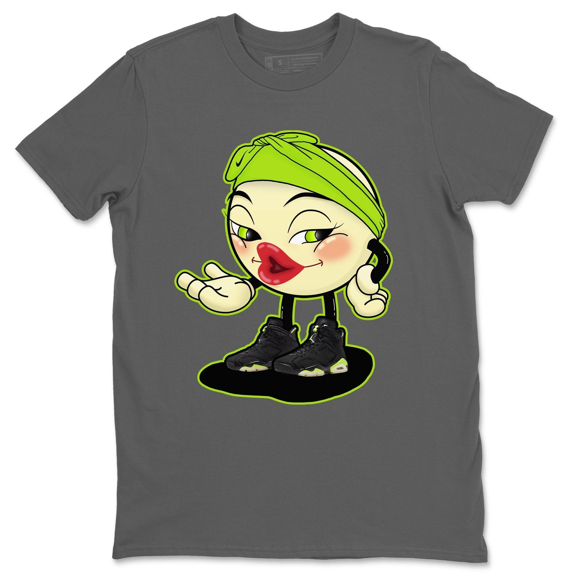 Jordan 6 Electric Green Shirt To Match Jordans Sexy Emoji Sneaker Tees Jordan 6 Electric Green Drip Gear Zone Sneaker Matching Clothing Unisex Shirts
