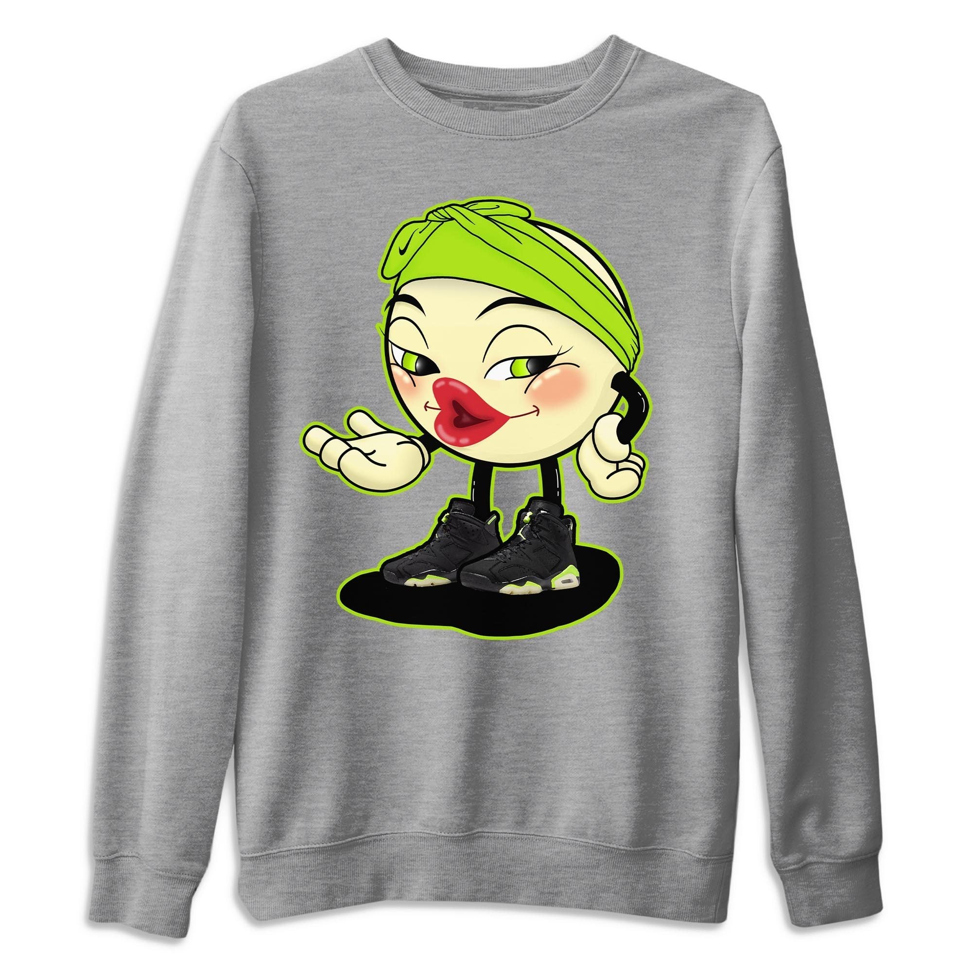 Jordan 6 Electric Green Shirt To Match Jordans Sexy Emoji Sneaker Tees Jordan 6 Electric Green Drip Gear Zone Sneaker Matching Clothing Unisex Shirts