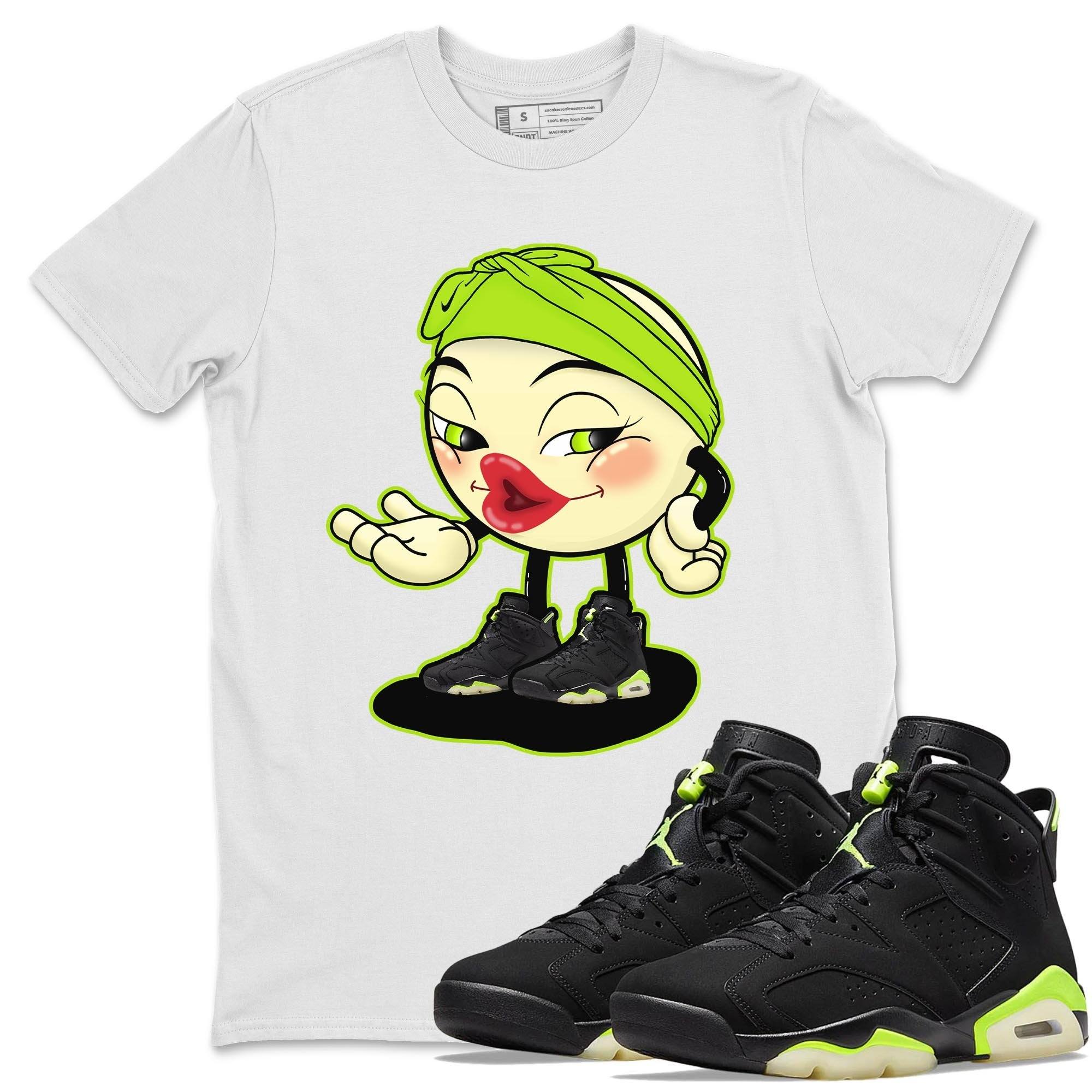 Jordan 6 Electric Green Shirt To Match Jordans Sexy Emoji Sneaker Tees Jordan 6 Electric Green Drip Gear Zone Sneaker Matching Clothing Unisex Shirts