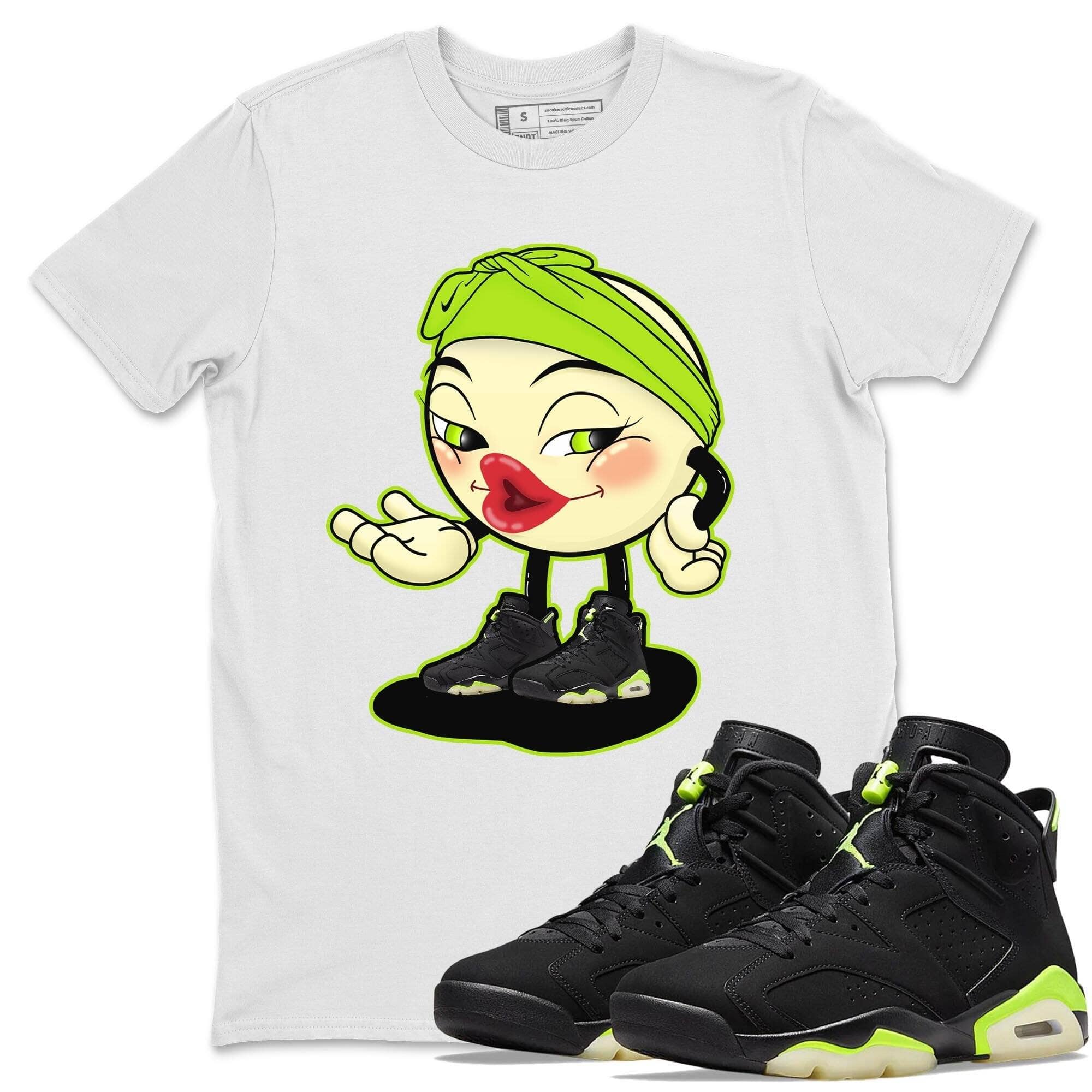 Jordan 6 Electric Green Shirt To Match Jordans Sexy Emoji Sneaker Tees Jordan 6 Electric Green Drip Gear Zone Sneaker Matching Clothing Unisex Shirts