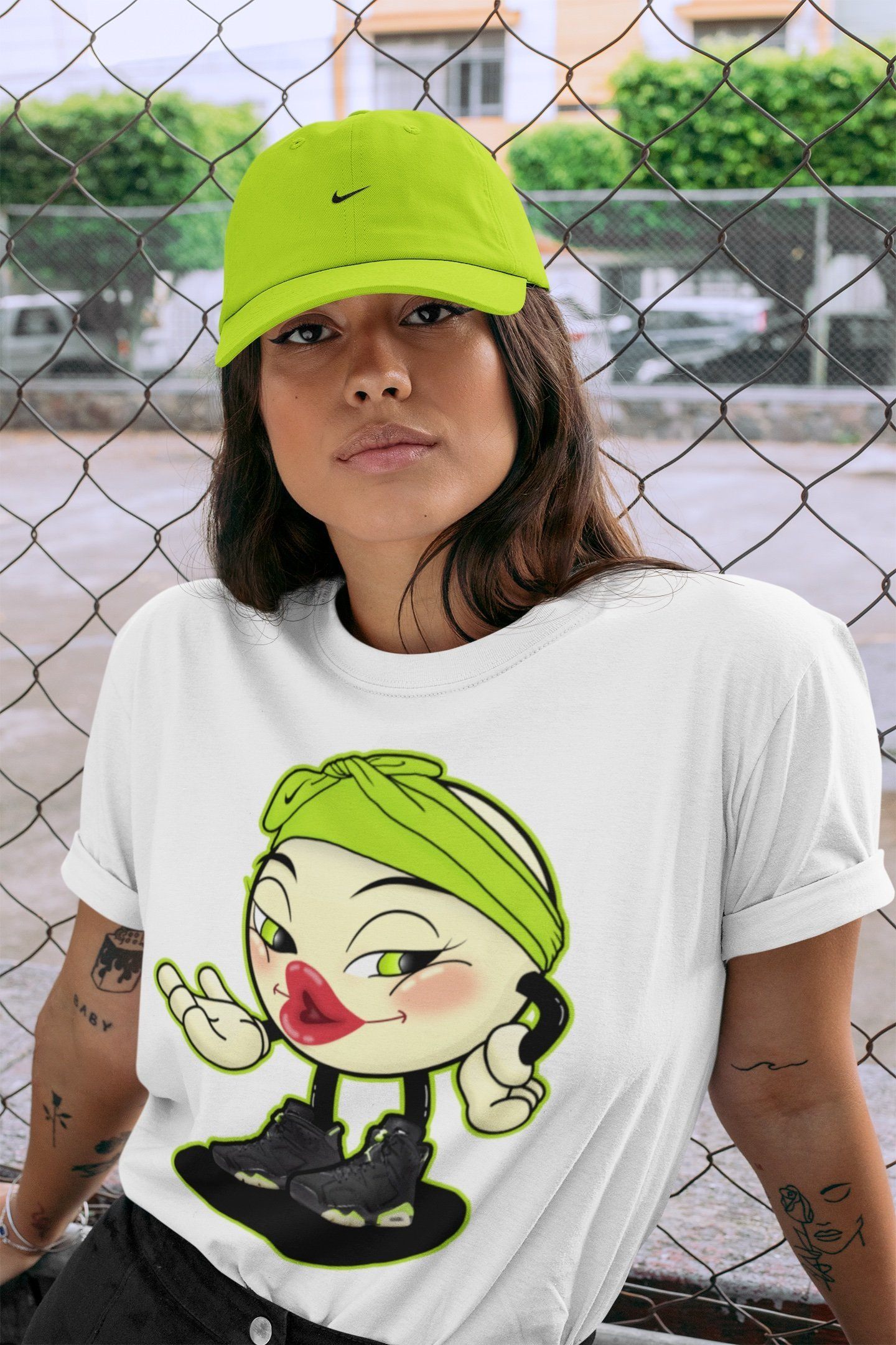 Jordan 6 Electric Green Shirt To Match Jordans Sexy Emoji Sneaker Tees Jordan 6 Electric Green Drip Gear Zone Sneaker Matching Clothing Unisex Shirts