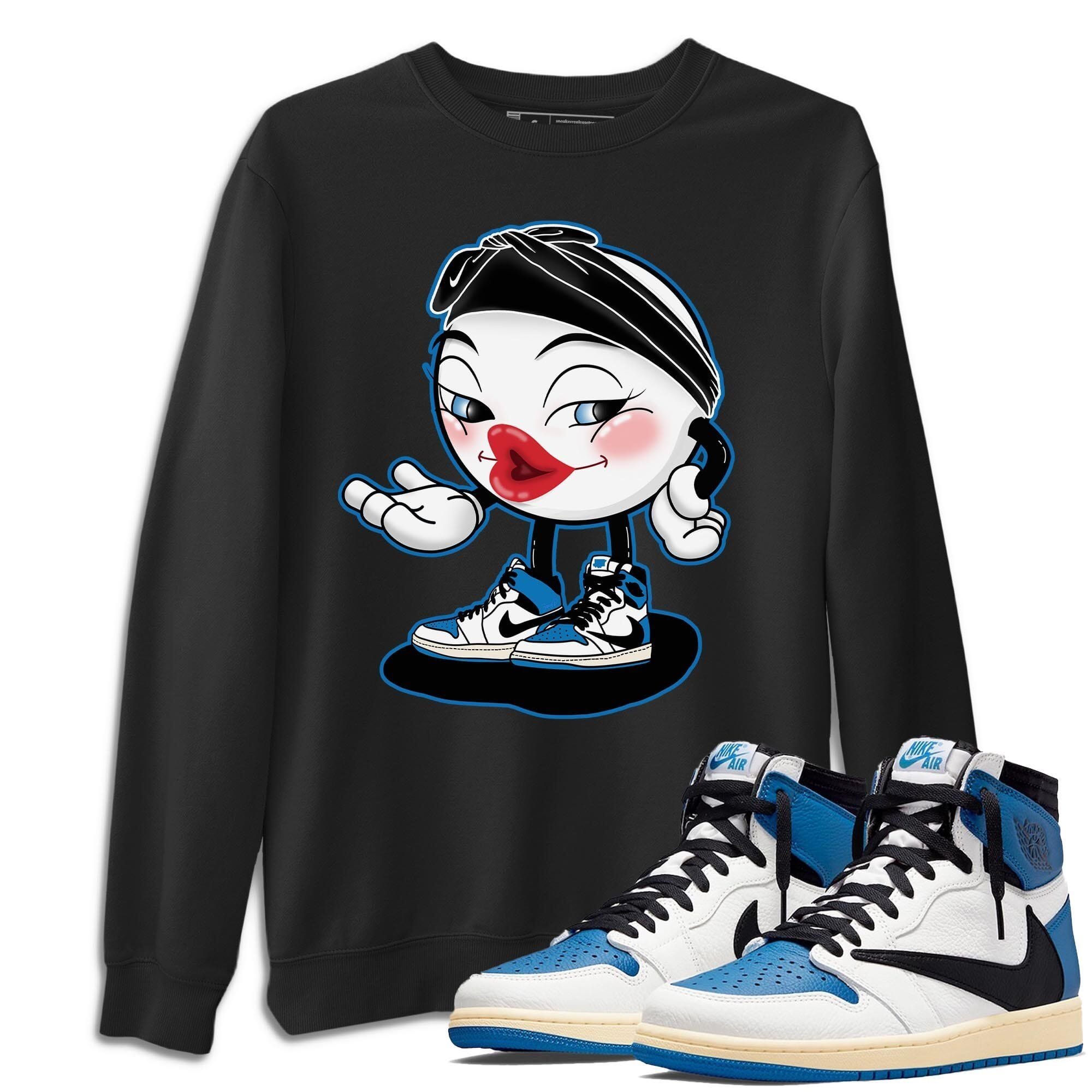Jordan 1 Travis Scott Fragment Shirt To Match Jordans Sexy Emoji Sneaker Tees Jordan 1 Travis Scott Fragment Drip Gear Zone Sneaker Matching Clothing Unisex Shirts