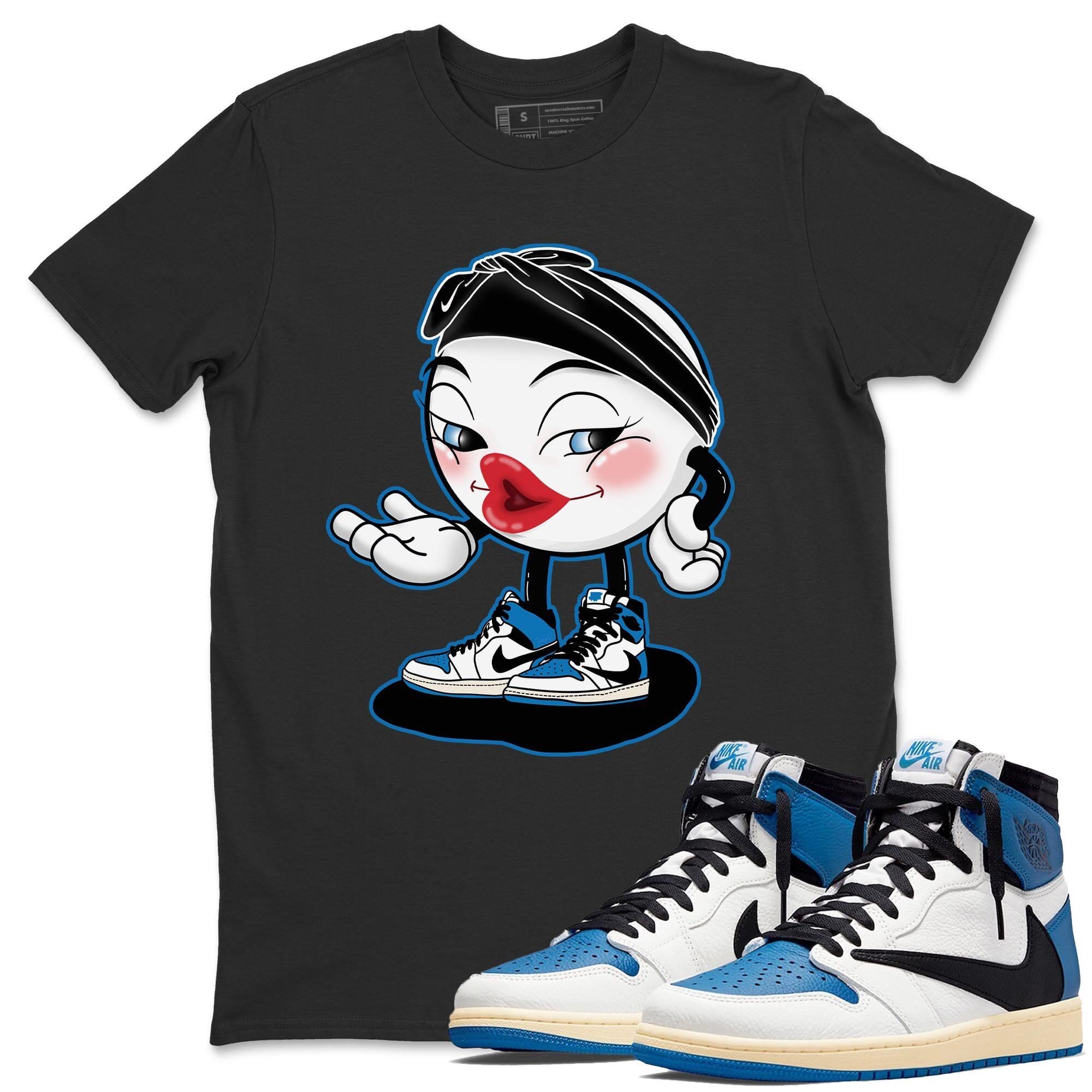 Jordan 1 Travis Scott Fragment Shirt To Match Jordans Sexy Emoji Sneaker Tees Jordan 1 Travis Scott Fragment Drip Gear Zone Sneaker Matching Clothing Unisex Shirts