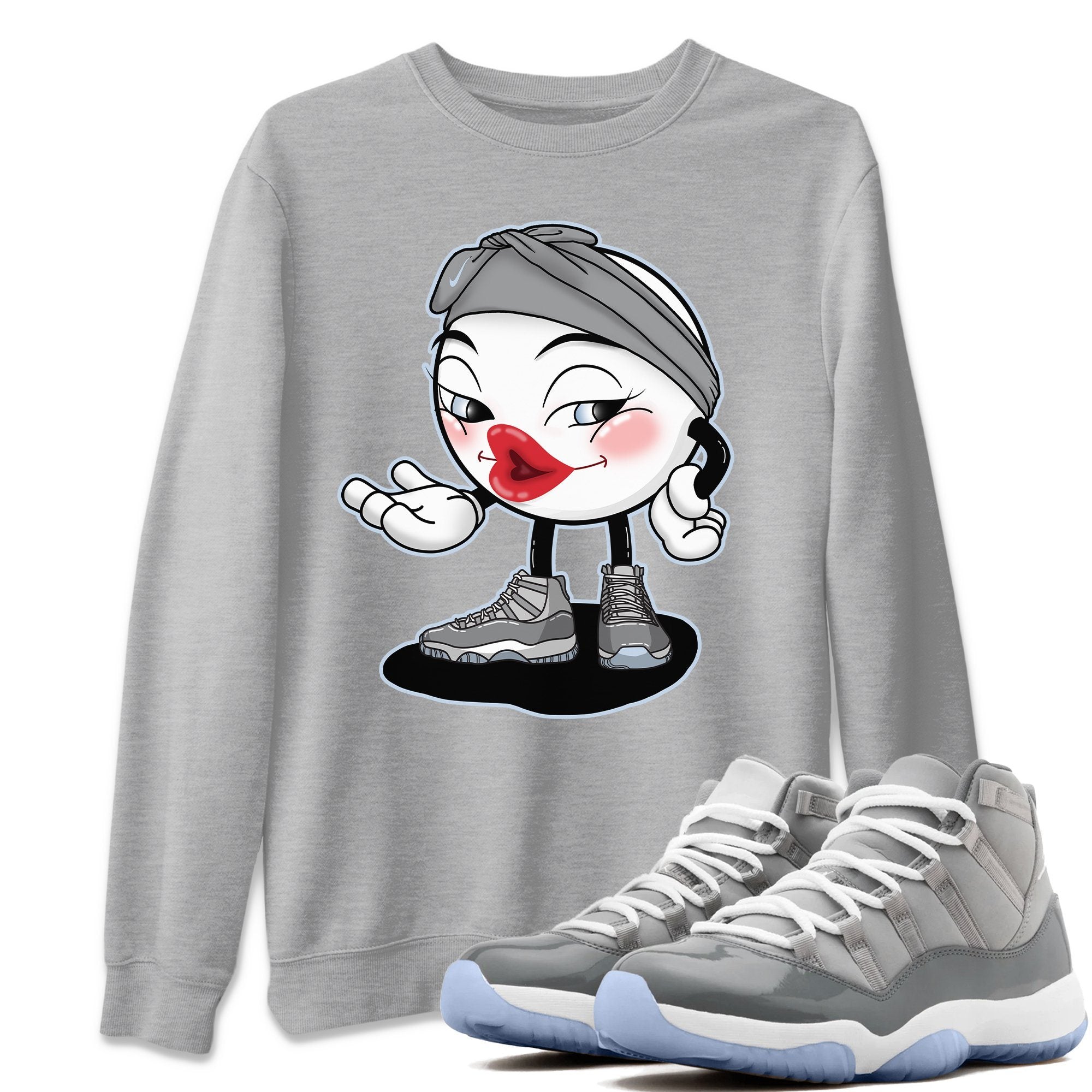 Jordan 11 Cool Grey Shirt To Match Jordans Sexy Emoji Sneaker Tees Jordan 11 Cool Grey Drip Gear Zone Sneaker Matching Clothing Unisex Shirts