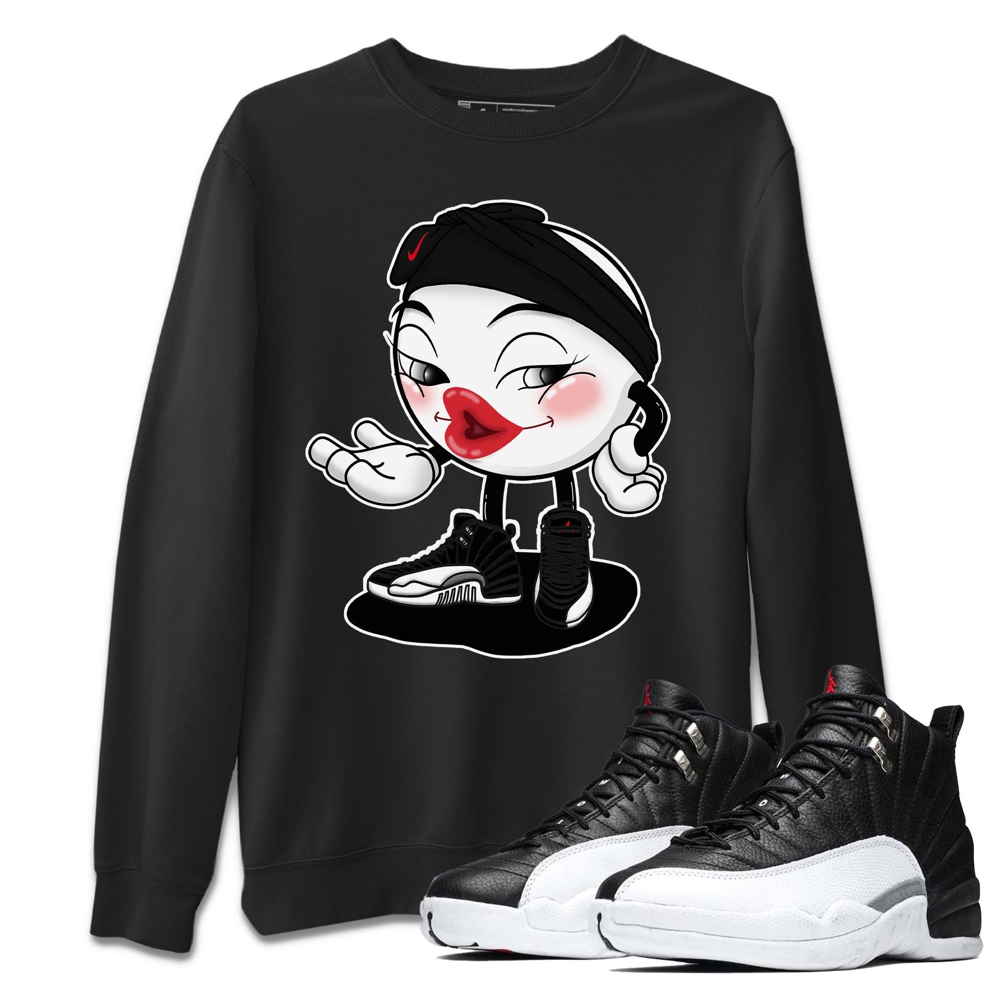 Jordan 12 Playoffs Shirt To Match Jordans Sexy Emoji Sneaker Tees Jordan 12 Playoffs Drip Gear Zone Sneaker Matching Clothing Unisex Shirts