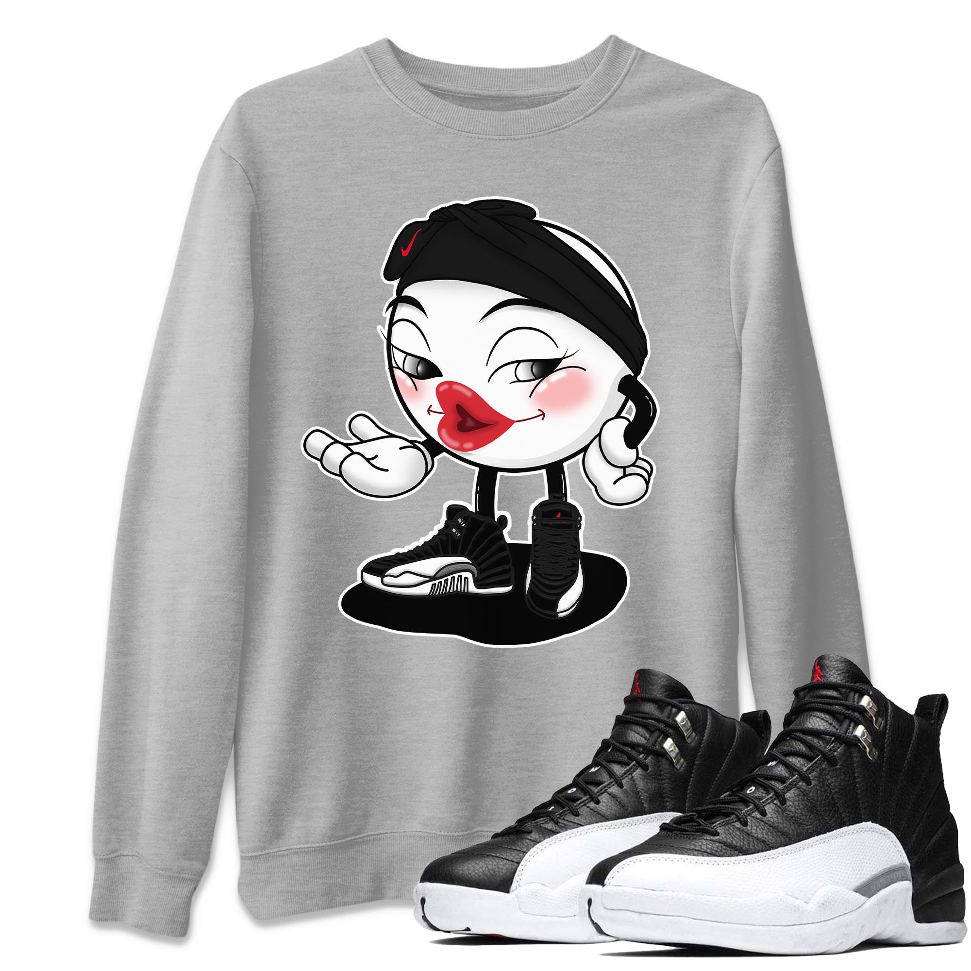 Jordan 12 Playoffs Shirt To Match Jordans Sexy Emoji Sneaker Tees Jordan 12 Playoffs Drip Gear Zone Sneaker Matching Clothing Unisex Shirts