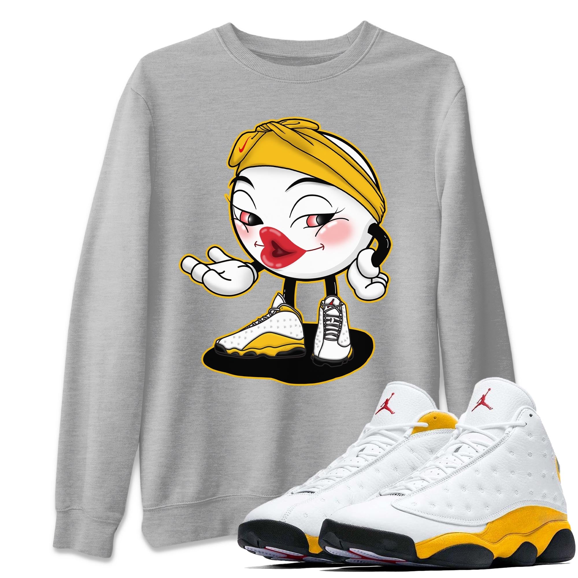 Jordan 13 Del Sol Shirt To Match Jordans Sexy Emoji Sneaker Tees Jordan 13 Del Sol Drip Gear Zone Sneaker Matching Clothing Unisex Shirts