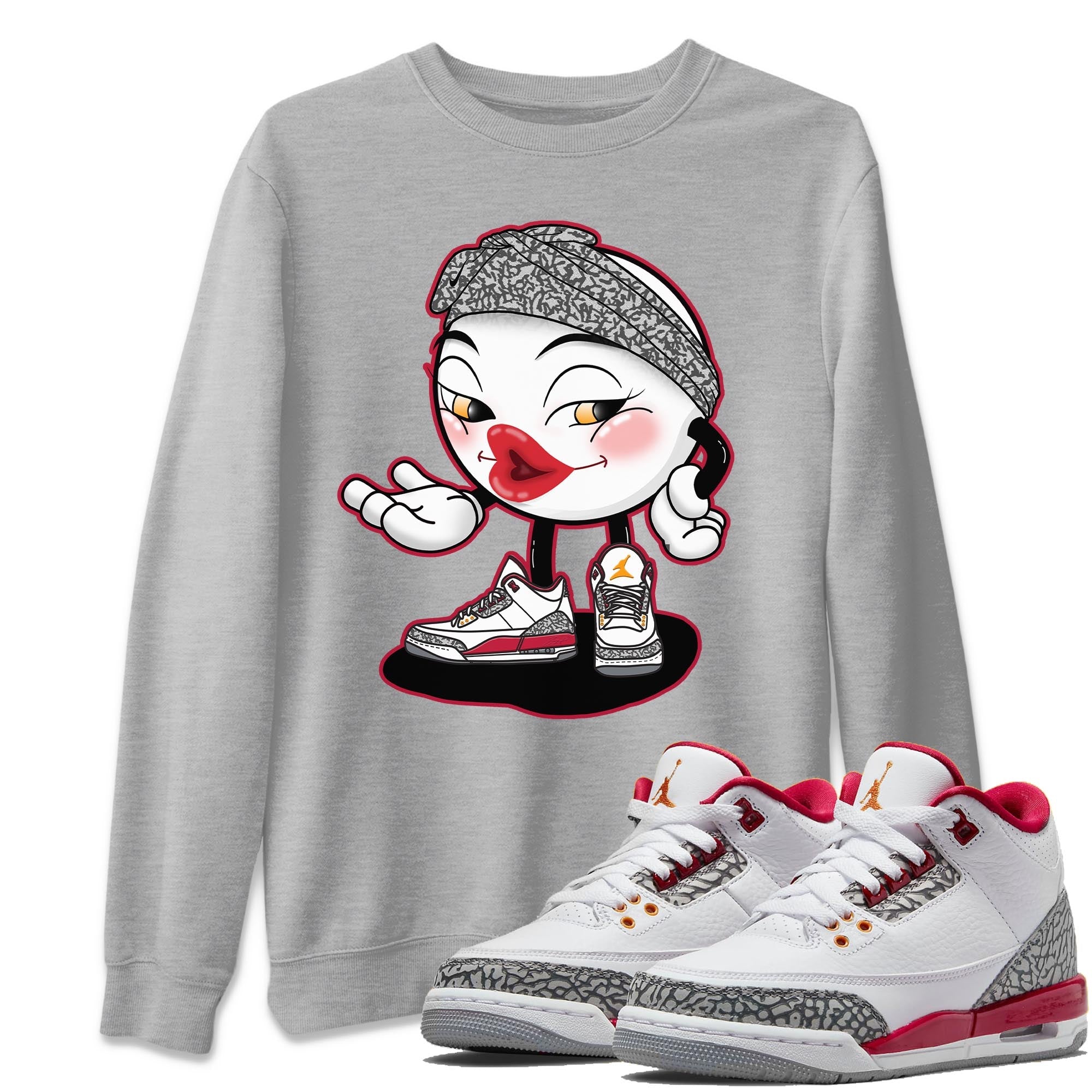 Jordan 3 Cardinal Shirt To Match Jordans Sexy Emoji Sneaker Tees Jordan 3 Cardinal Drip Gear Zone Sneaker Matching Clothing Unisex Shirts
