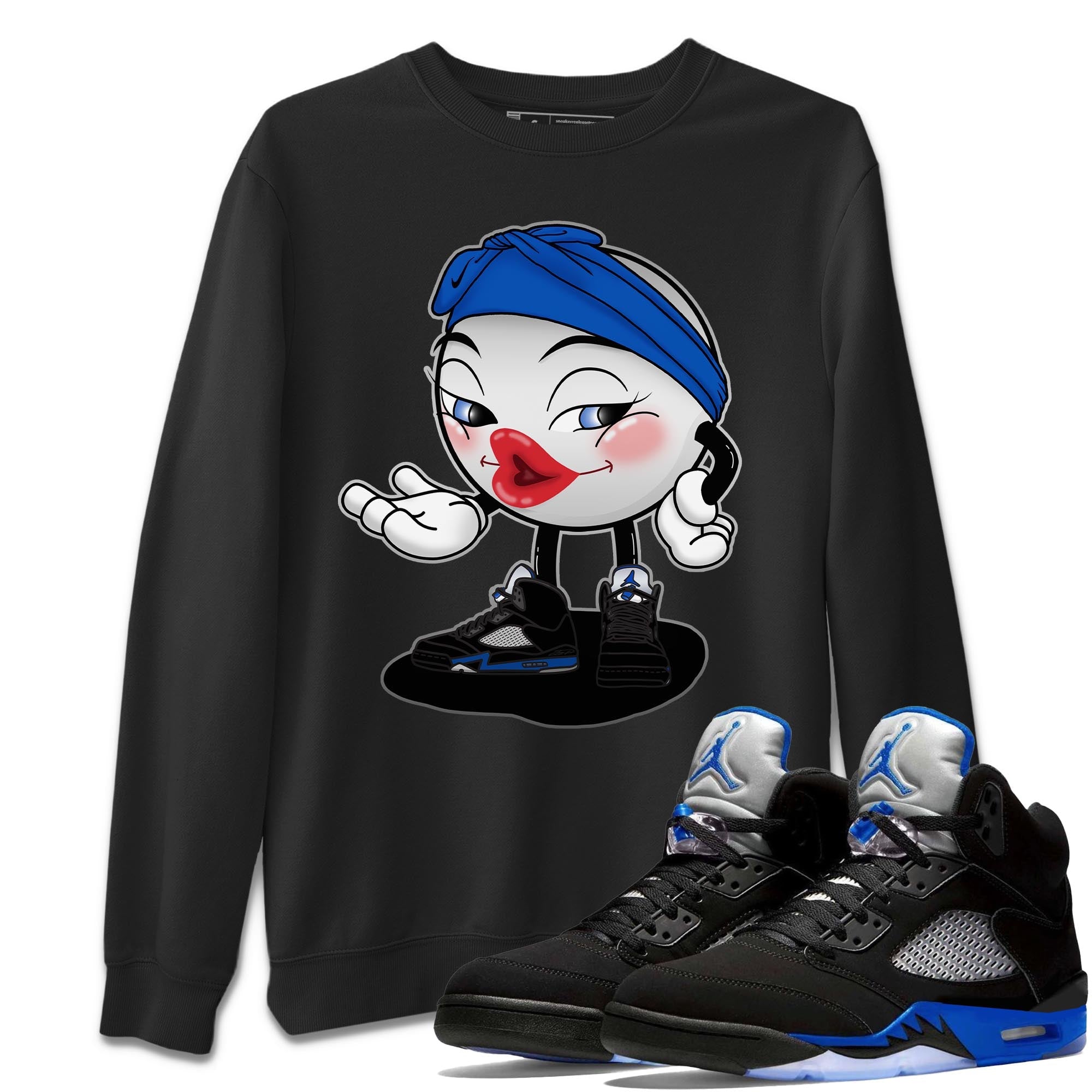 Jordan 5 Racer Blue Shirt To Match Jordans Sexy Emoji Sneaker Tees Jordan 5 Racer Blue Drip Gear Zone Sneaker Matching Clothing Unisex Shirts