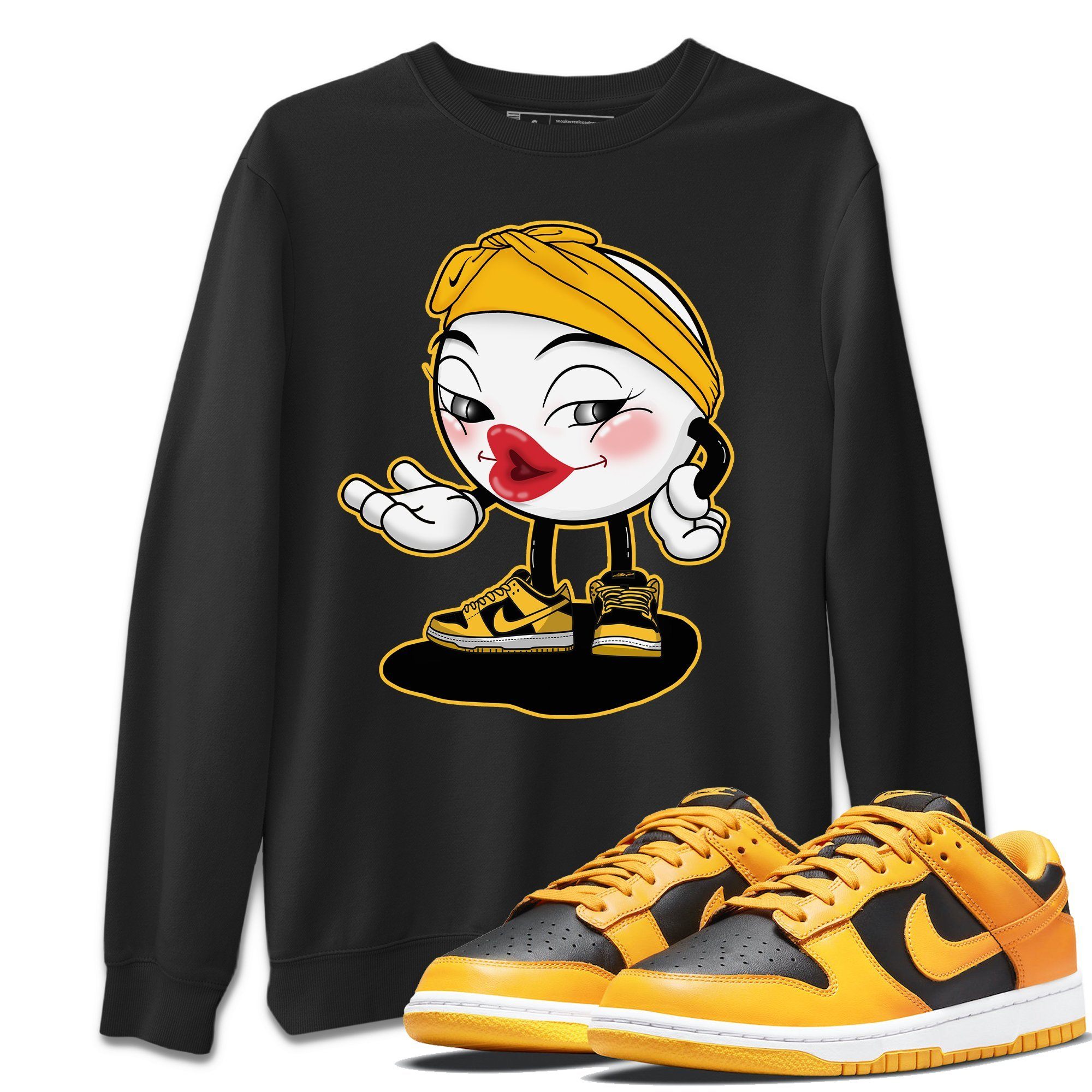 Dunk Championship Goldenrod Sneaker Match Tees Sexy Emoji Sneaker Tees Dunk Championship Goldenrod Jordan to match sneaker T-Shirt Crew Neck Shirts