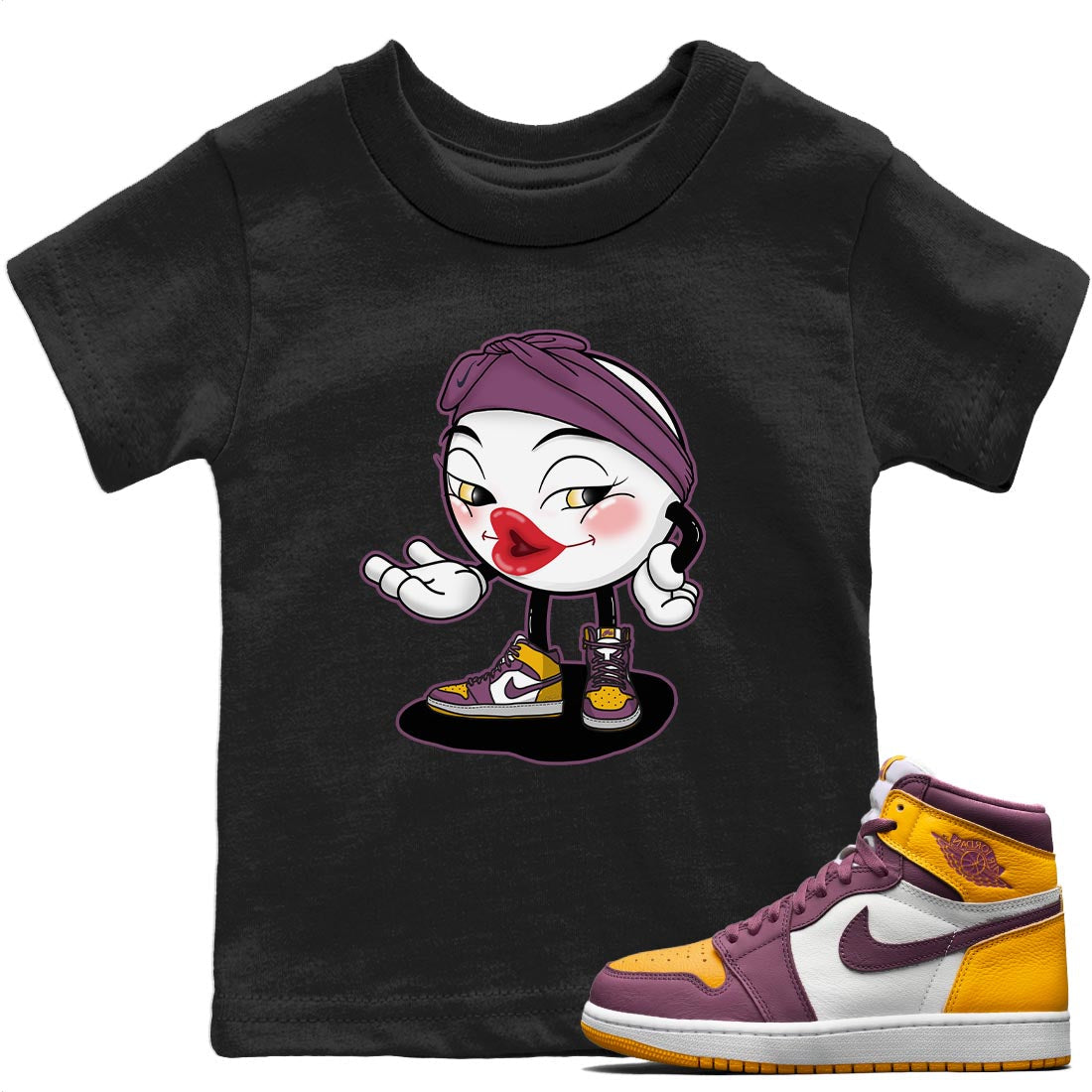 Jordan 1 Brotherhood Sneaker Matching T-Shirt Sexy Emoji Sneaker Tees Jordan 1 Brotherhood Sneaker Release Tees Kids Shirts