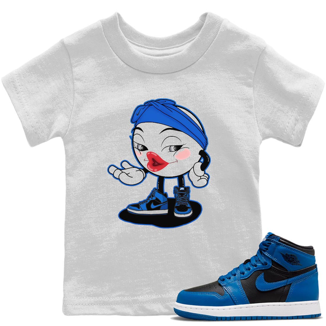 Jordan 1 Dark Marina Blue Sneaker Matching T-Shirt Sexy Emoji Sneaker Tees Jordan 1 Dark Marina Blue Sneaker Release Tees Kids Shirts