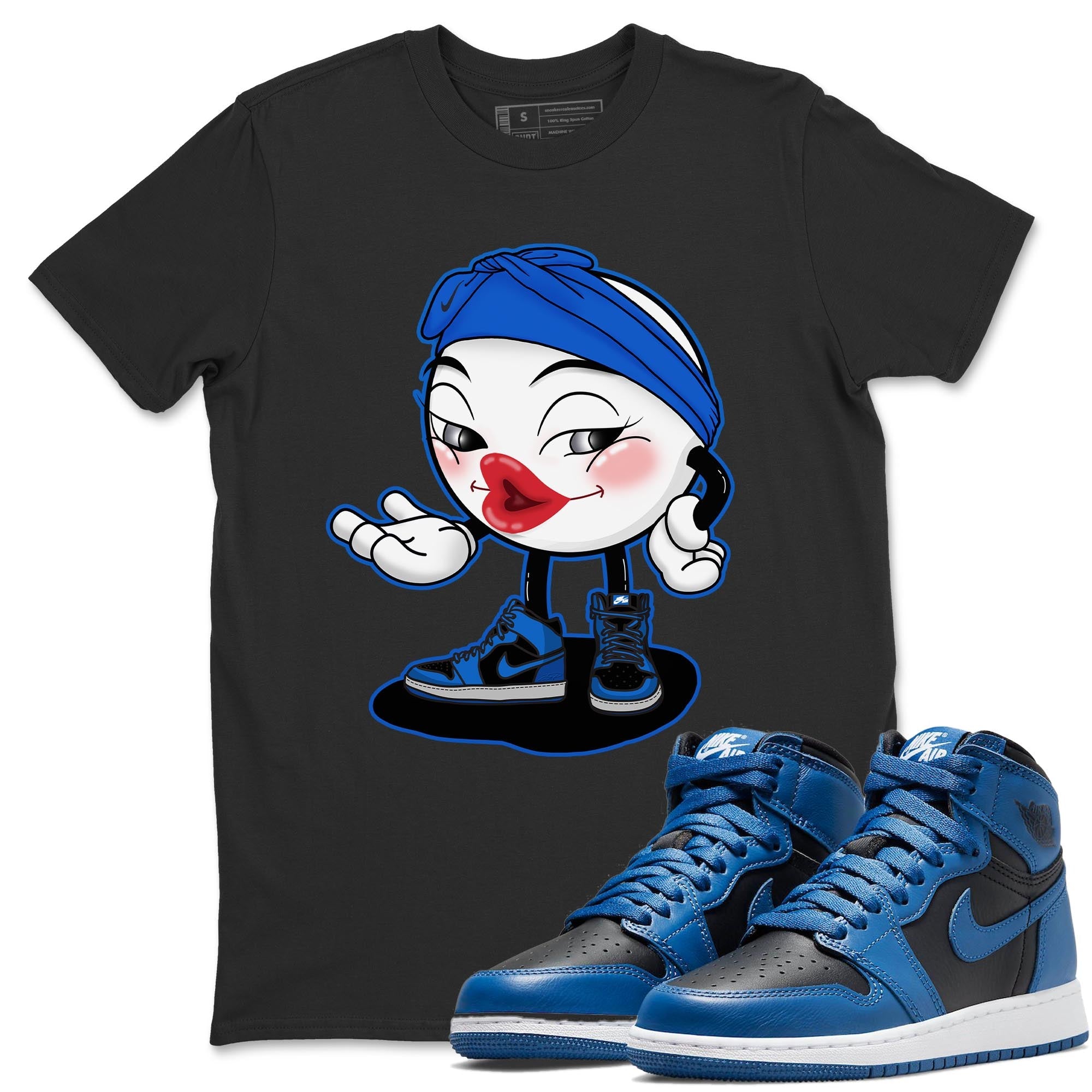 Jordan 1 Dark Marina Blue Sneaker Matching T-Shirt Sexy Emoji Sneaker Tees Jordan 1 Dark Marina Blue Sneaker Release Tees Crew Neck Tees