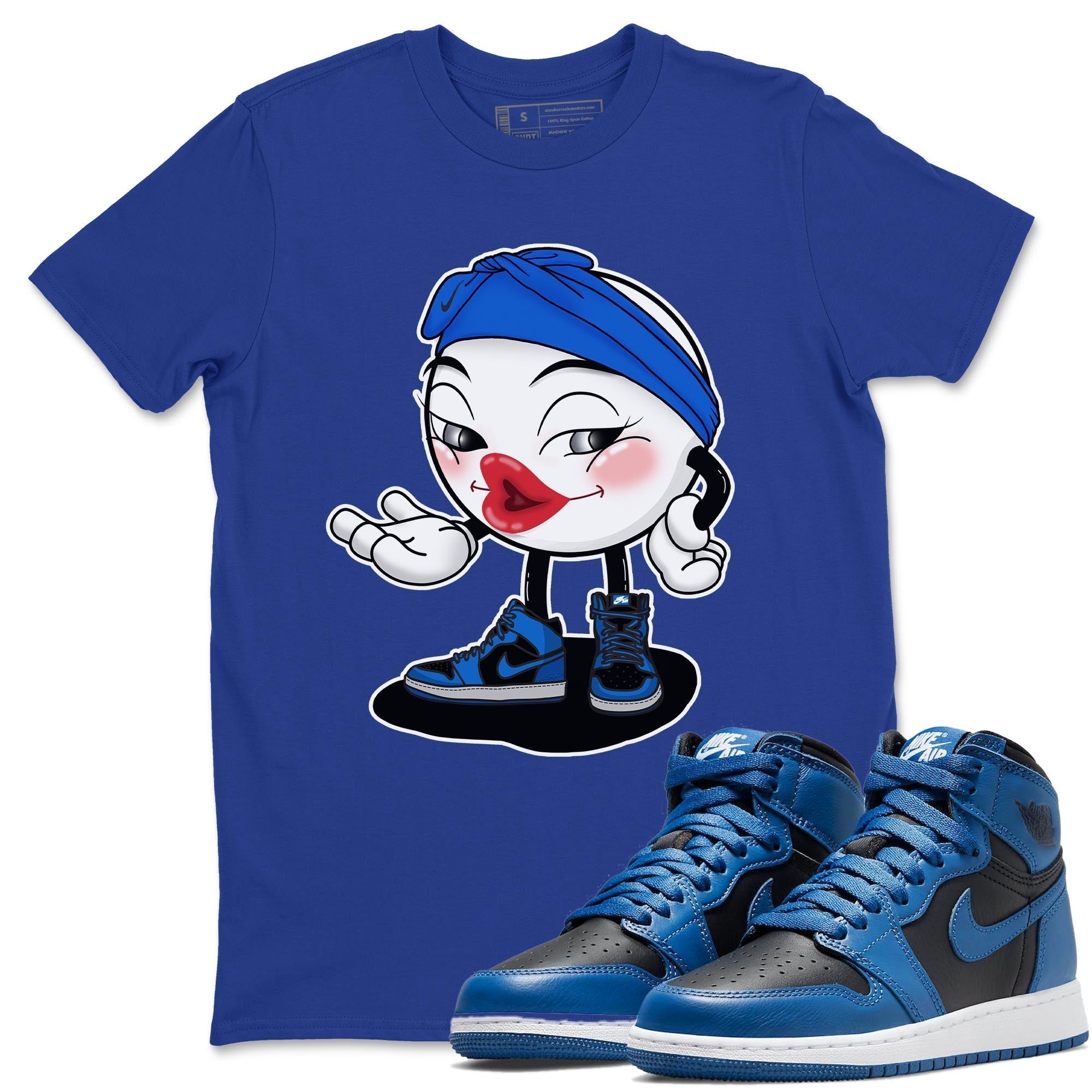 Jordan 1 Dark Marina Blue Sneaker Matching T-Shirt Sexy Emoji Sneaker Tees Jordan 1 Dark Marina Blue Sneaker Release Tees Crew Neck Tees