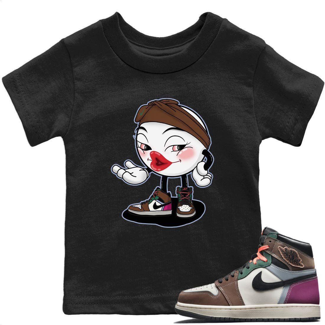 Jordan 1 Hand Crafted Sneaker Matching T-Shirt Sexy Emoji Sneaker Tees Jordan 1 Hand Crafted Sneaker Release Tees Kids Shirts