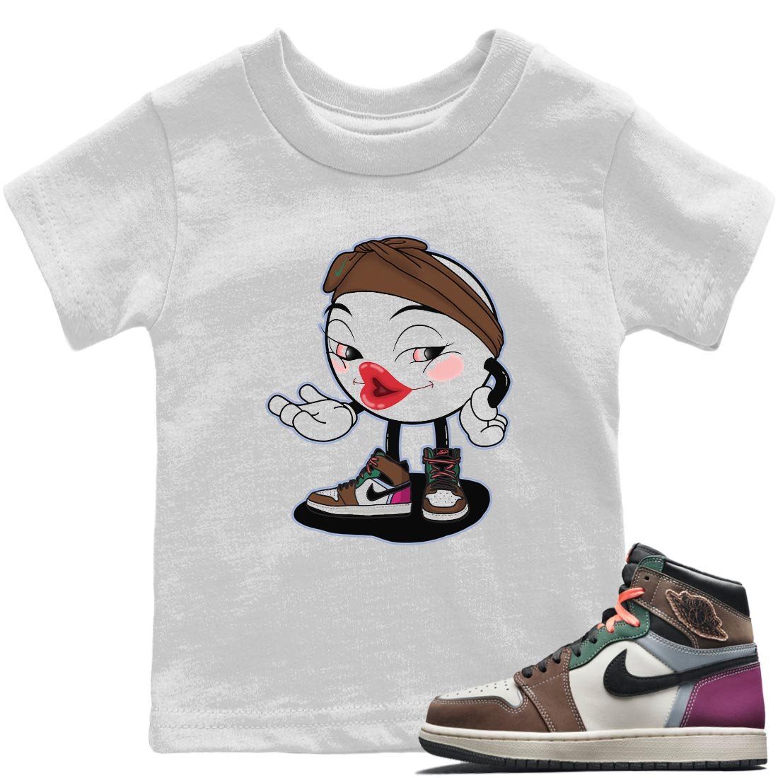 Jordan 1 Hand Crafted Sneaker Matching T-Shirt Sexy Emoji Sneaker Tees Jordan 1 Hand Crafted Sneaker Release Tees Kids Shirts