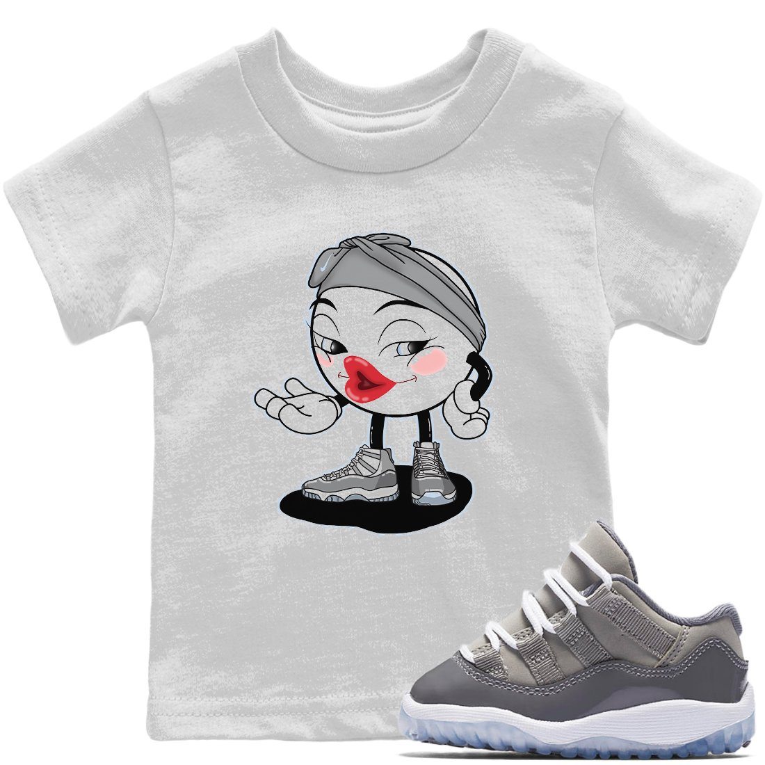 Jordan 11 Cool Grey Sneaker Matching T-Shirt Sexy Emoji Sneaker Tees Jordan 11 Cool Grey Sneaker Release Tees Kids Shirts