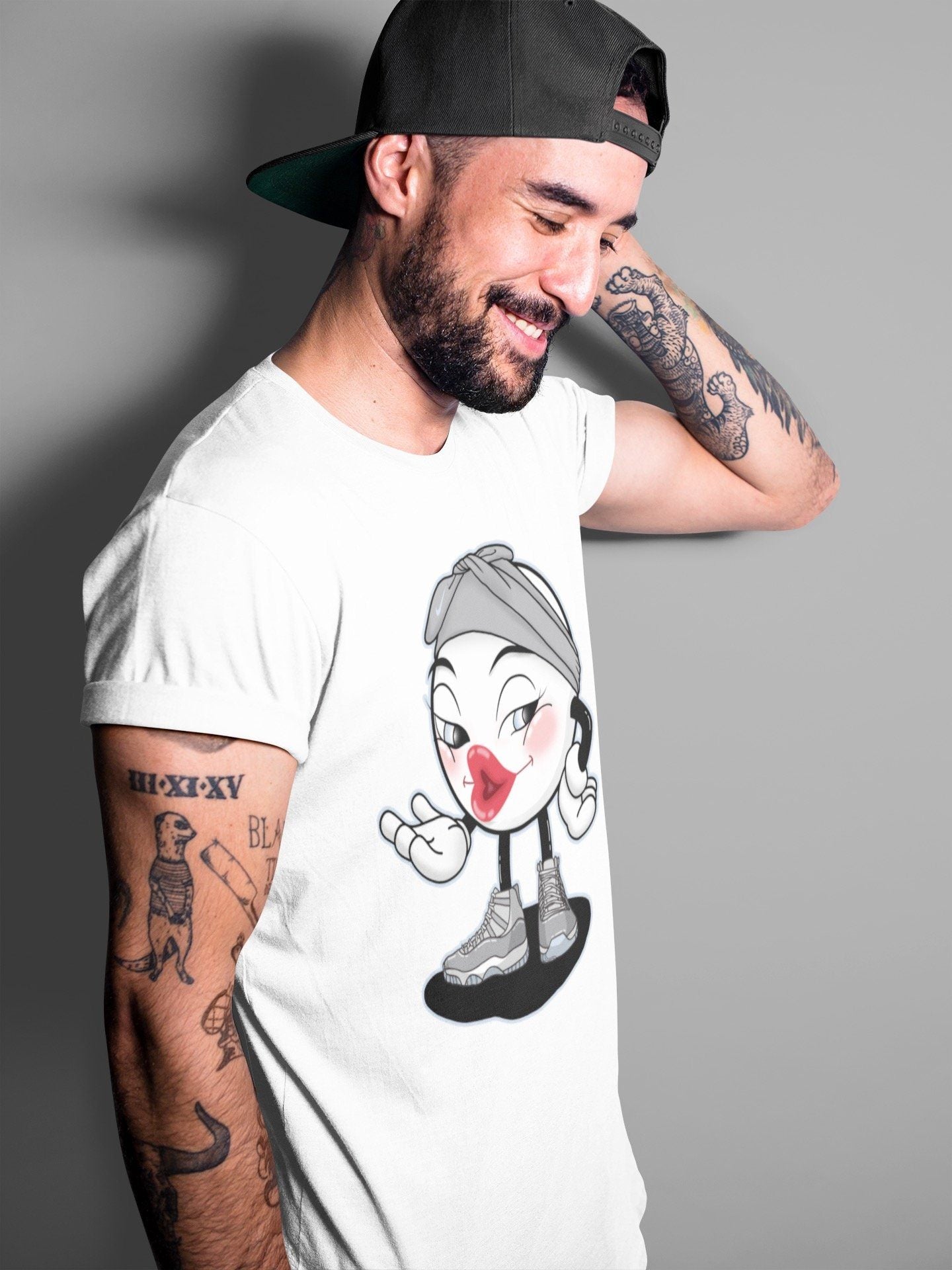 Jordan 11 Cool Grey Shirt To Match Jordans Sexy Emoji Sneaker Tees Jordan 11 Cool Grey Drip Gear Zone Sneaker Matching Clothing Unisex Shirts