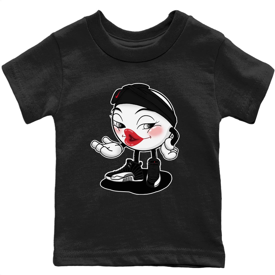 Jordan 12 Playoffs Sneaker Matching T-Shirt Sexy Emoji Sneaker Tees Jordan 12 Playoffs Sneaker Release Tees Kids Shirts