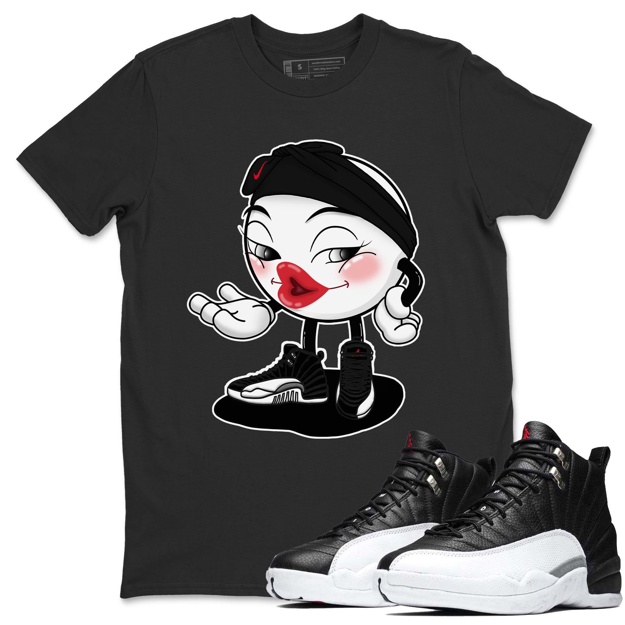 Jordan 12 Playoffs Shirt To Match Jordans Sexy Emoji Sneaker Tees Jordan 12 Playoffs Drip Gear Zone Sneaker Matching Clothing Unisex Shirts