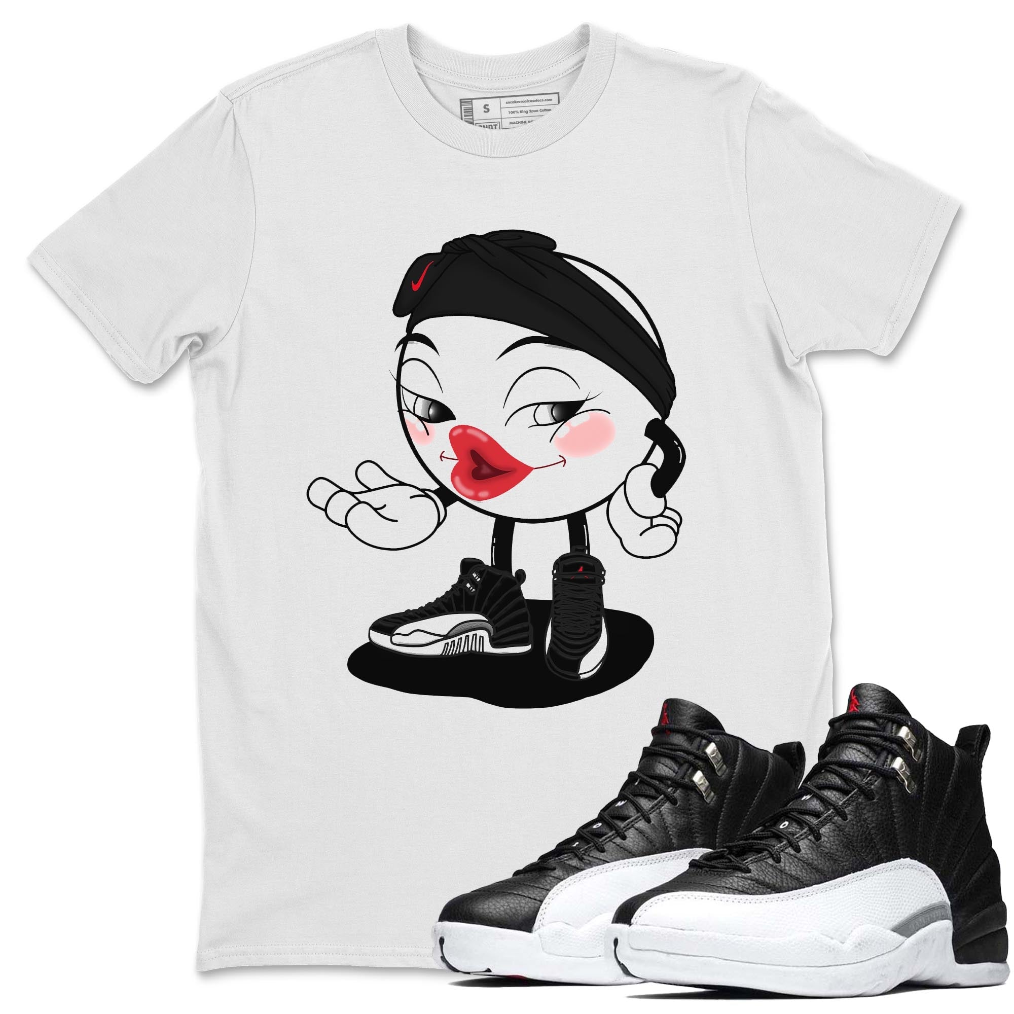Jordan 12 Playoffs Shirt To Match Jordans Sexy Emoji Sneaker Tees Jordan 12 Playoffs Drip Gear Zone Sneaker Matching Clothing Unisex Shirts