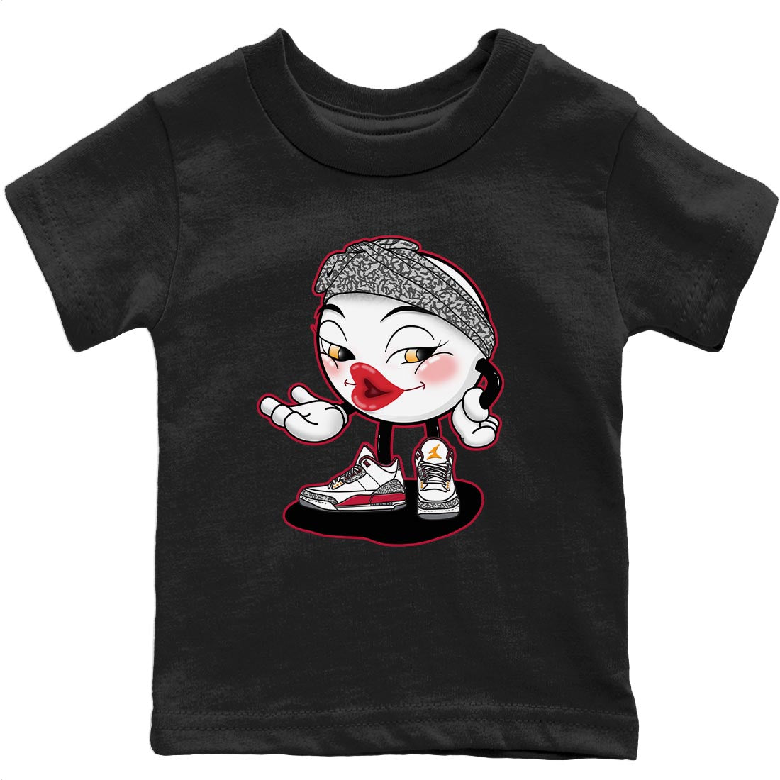 Jordan 3 Cardinal Sneaker Matching T-Shirt Sexy Emoji Sneaker Tees Jordan 3 Cardinal Sneaker Release Tees Kids Shirts