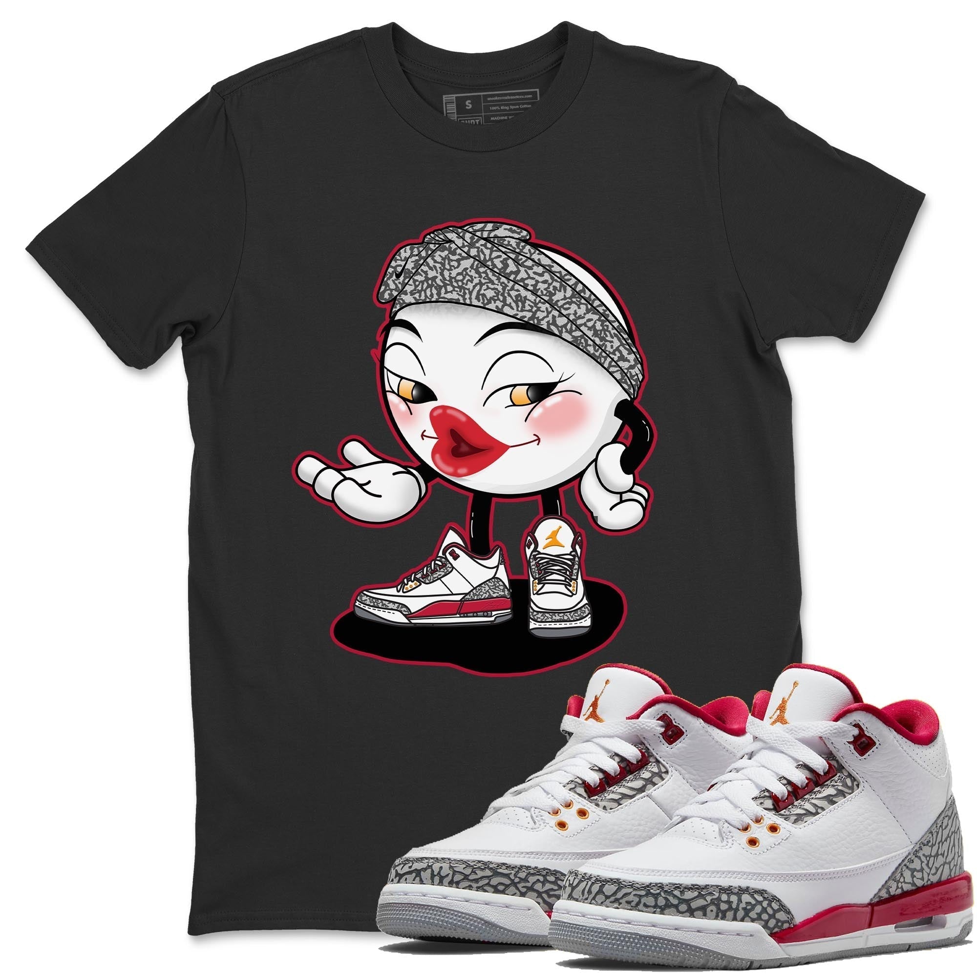 Jordan 3 Cardinal Shirt To Match Jordans Sexy Emoji Sneaker Tees Jordan 3 Cardinal Drip Gear Zone Sneaker Matching Clothing Unisex Shirts