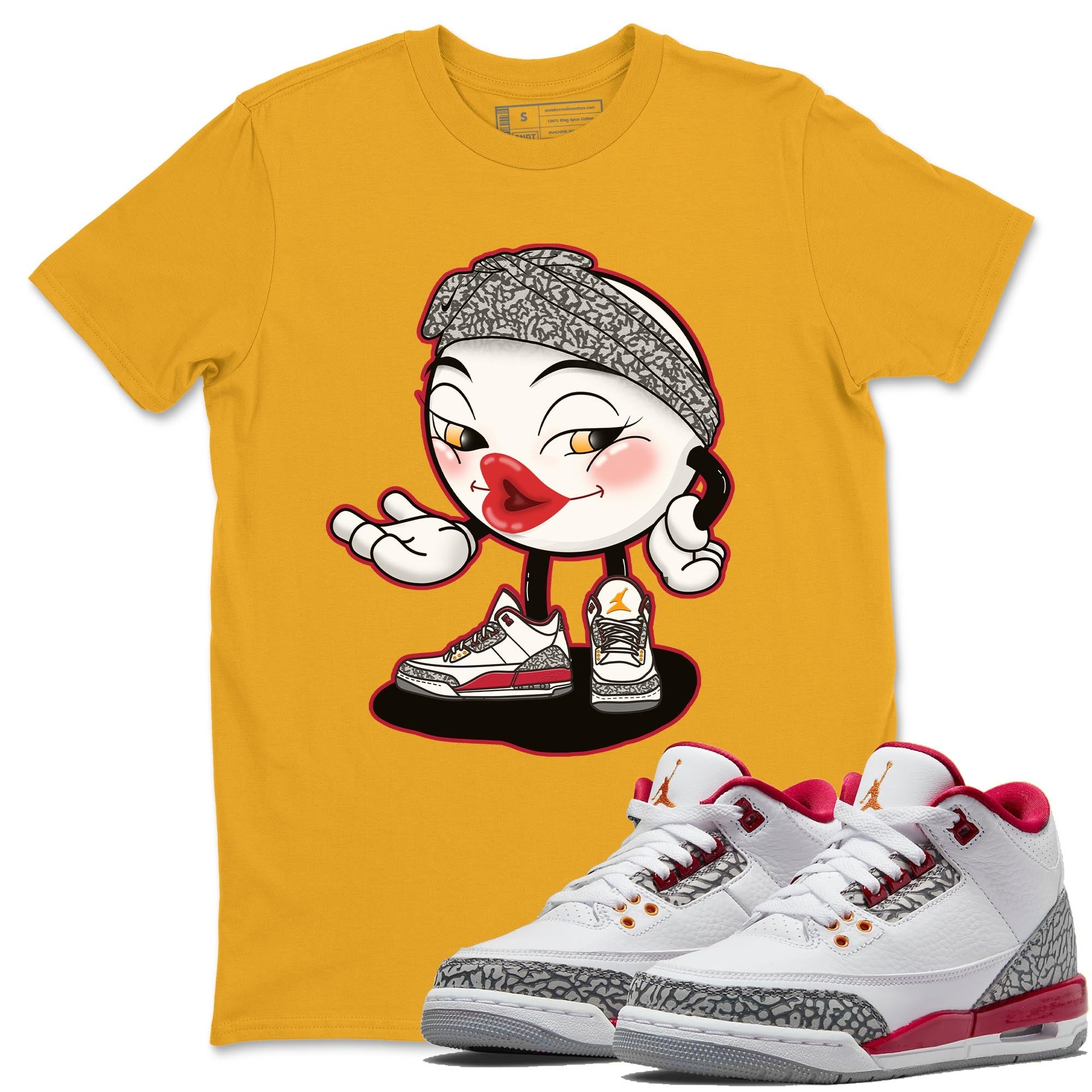 Jordan 3 Cardinal Shirt To Match Jordans Sexy Emoji Sneaker Tees Jordan 3 Cardinal Drip Gear Zone Sneaker Matching Clothing Unisex Shirts