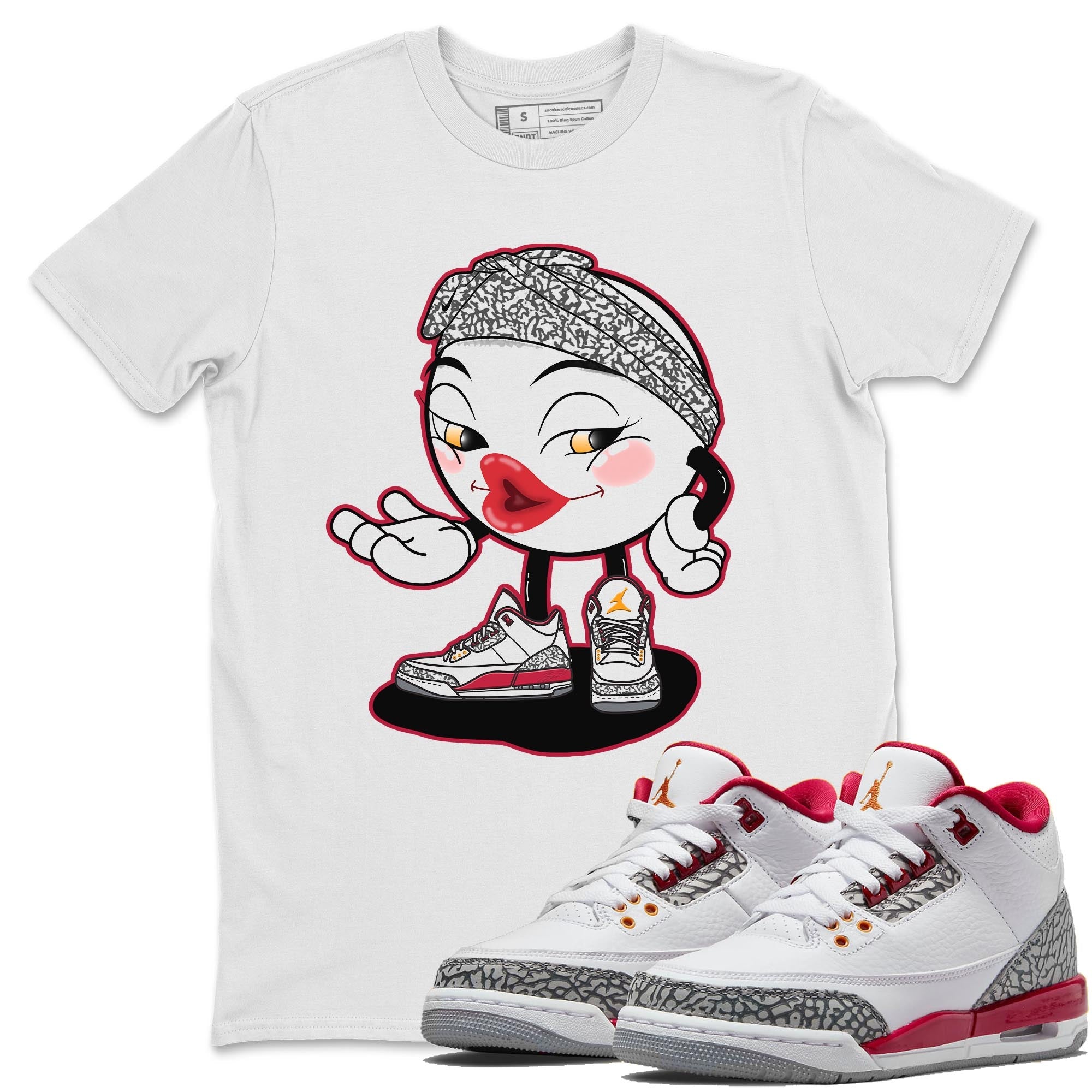 Jordan 3 Cardinal Shirt To Match Jordans Sexy Emoji Sneaker Tees Jordan 3 Cardinal Drip Gear Zone Sneaker Matching Clothing Unisex Shirts