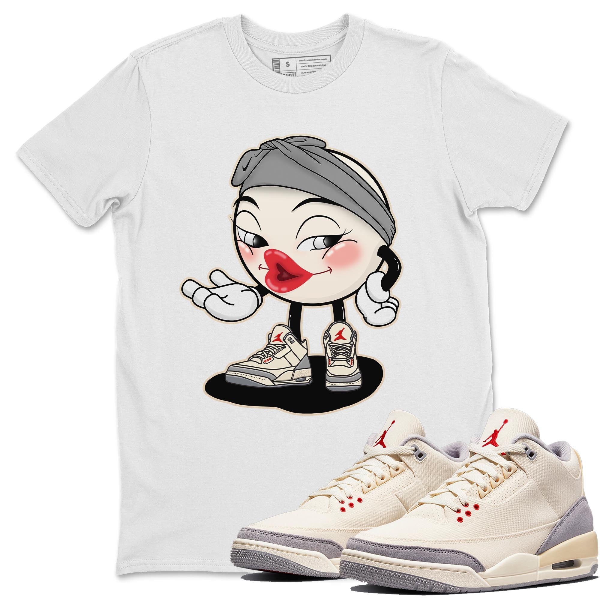 Jordan 3 Muslin Shirt To Match Jordans Sexy Emoji Sneaker Tees Jordan 3 Muslin Drip Gear Zone Sneaker Matching Clothing Unisex Shirts