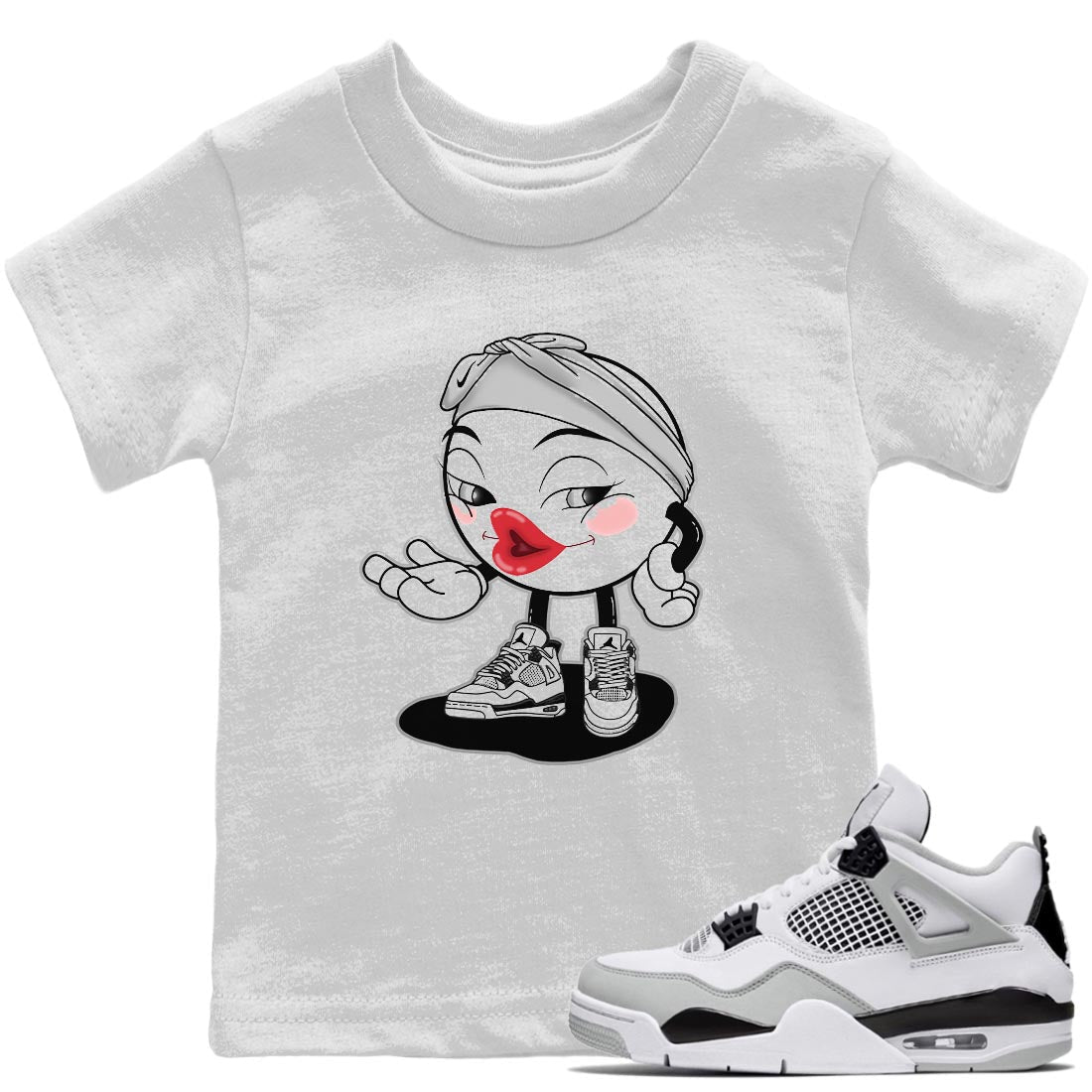 Jordan 4 Military Black Sneaker Matching T-Shirt Sexy Emoji Sneaker Tees Jordan 4 Military Black Sneaker Release Tees Kids Shirts