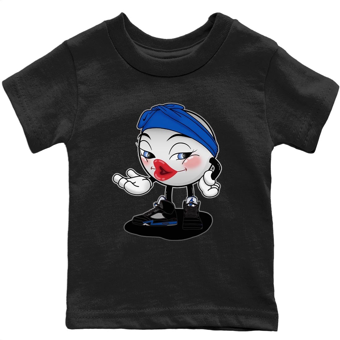 Jordan 5 Racer Blue Sneaker Matching T-Shirt Sexy Emoji Sneaker Tees Jordan 5 Racer Blue Sneaker Release Tees Kids Shirts