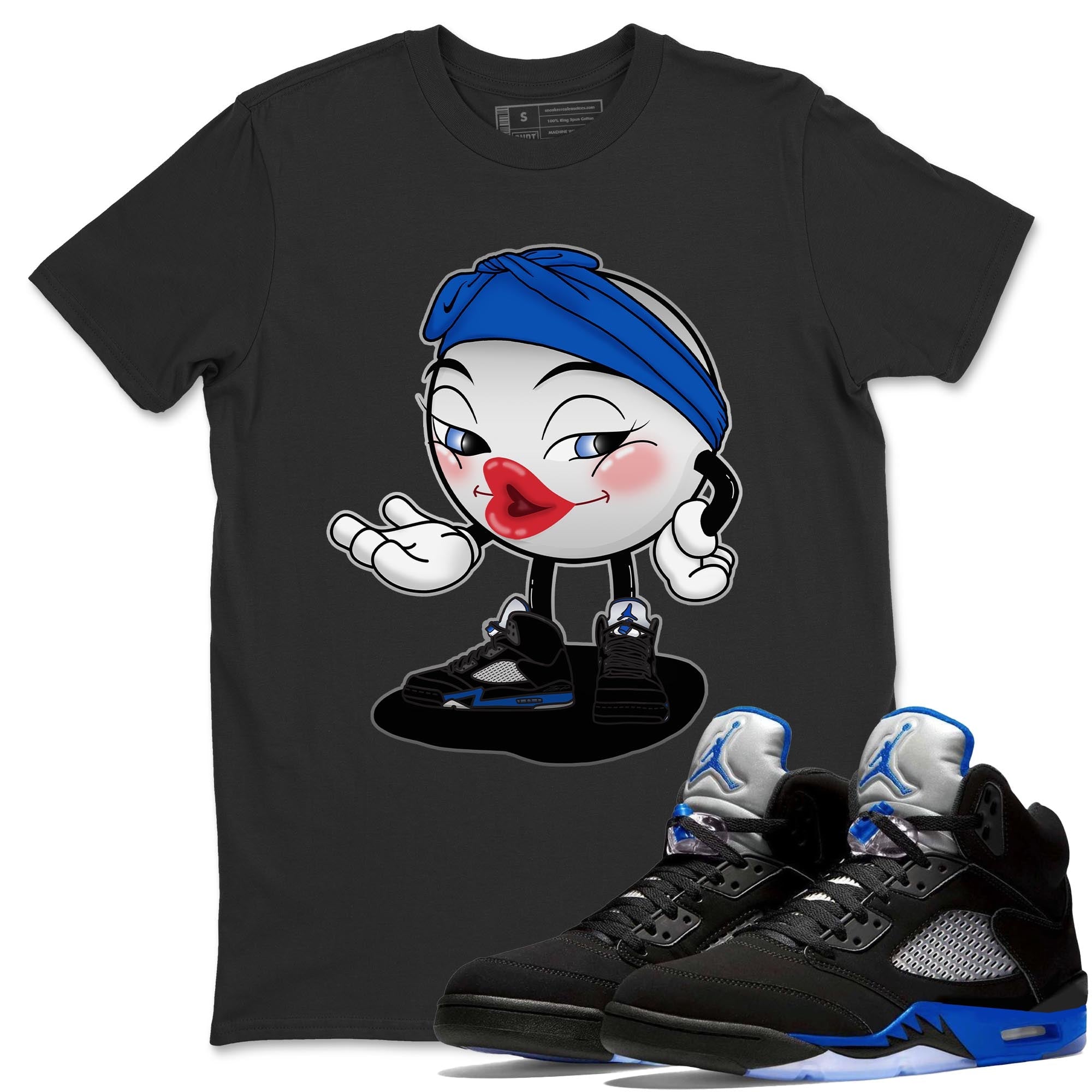 Jordan 5 Racer Blue Shirt To Match Jordans Sexy Emoji Sneaker Tees Jordan 5 Racer Blue Drip Gear Zone Sneaker Matching Clothing Unisex Shirts