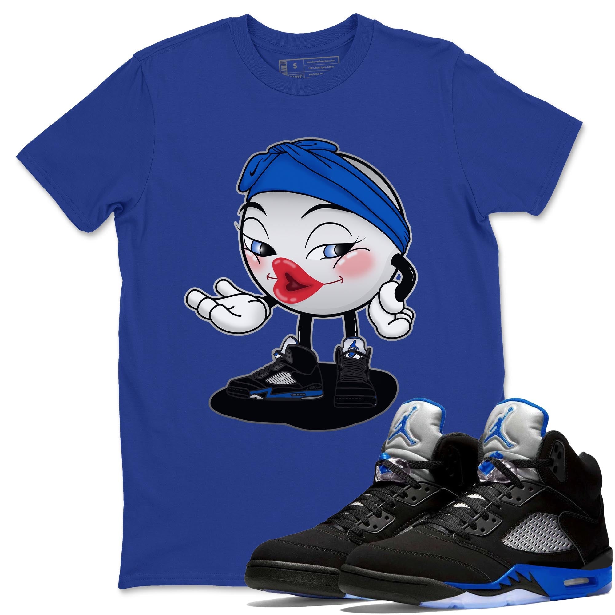 Jordan 5 Racer Blue Shirt To Match Jordans Sexy Emoji Sneaker Tees Jordan 5 Racer Blue Drip Gear Zone Sneaker Matching Clothing Unisex Shirts