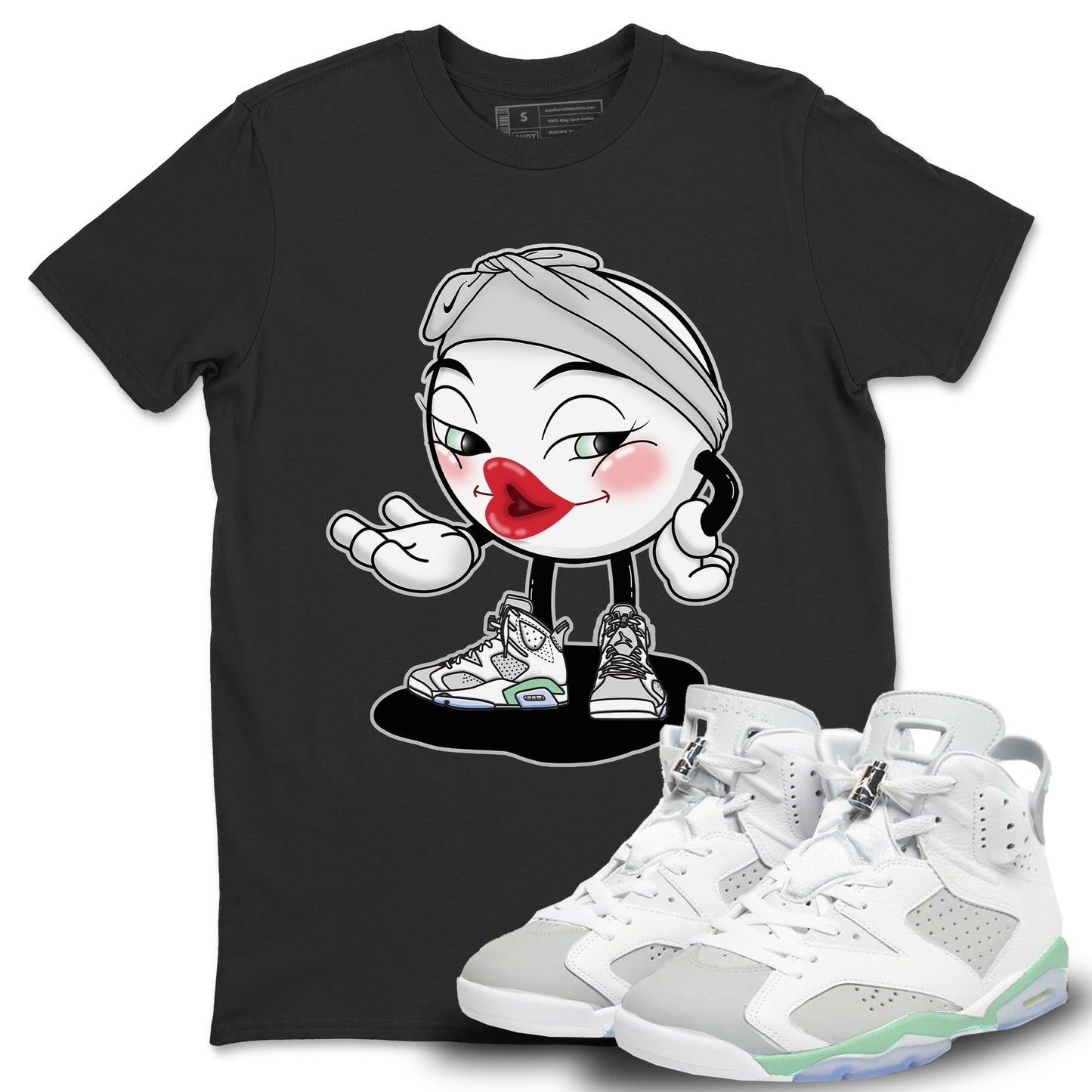 Jordan 6 Mint Foam Shirt To Match Jordans Sexy Emoji Sneaker Tees Jordan 6 Mint Foam Drip Gear Zone Sneaker Matching Clothing Unisex Shirts