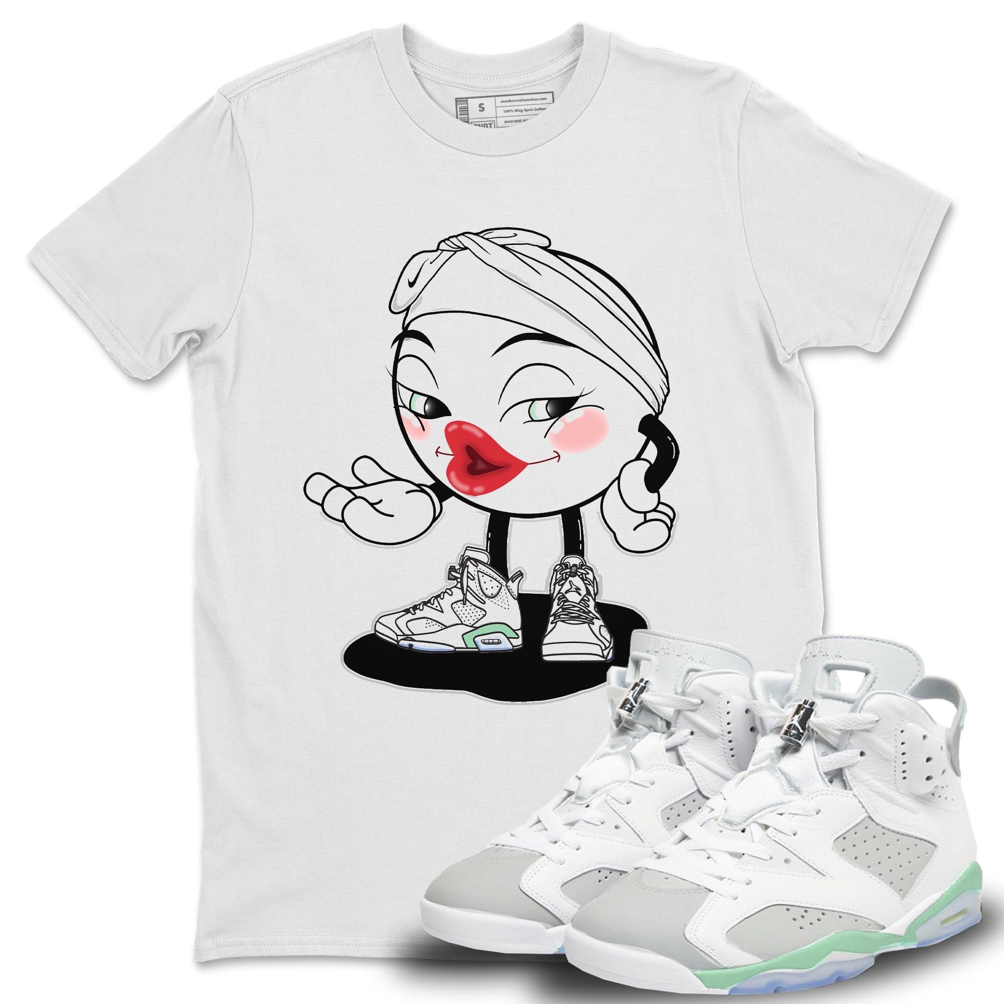 Jordan 6 Mint Foam Shirt To Match Jordans Sexy Emoji Sneaker Tees Jordan 6 Mint Foam Drip Gear Zone Sneaker Matching Clothing Unisex Shirts