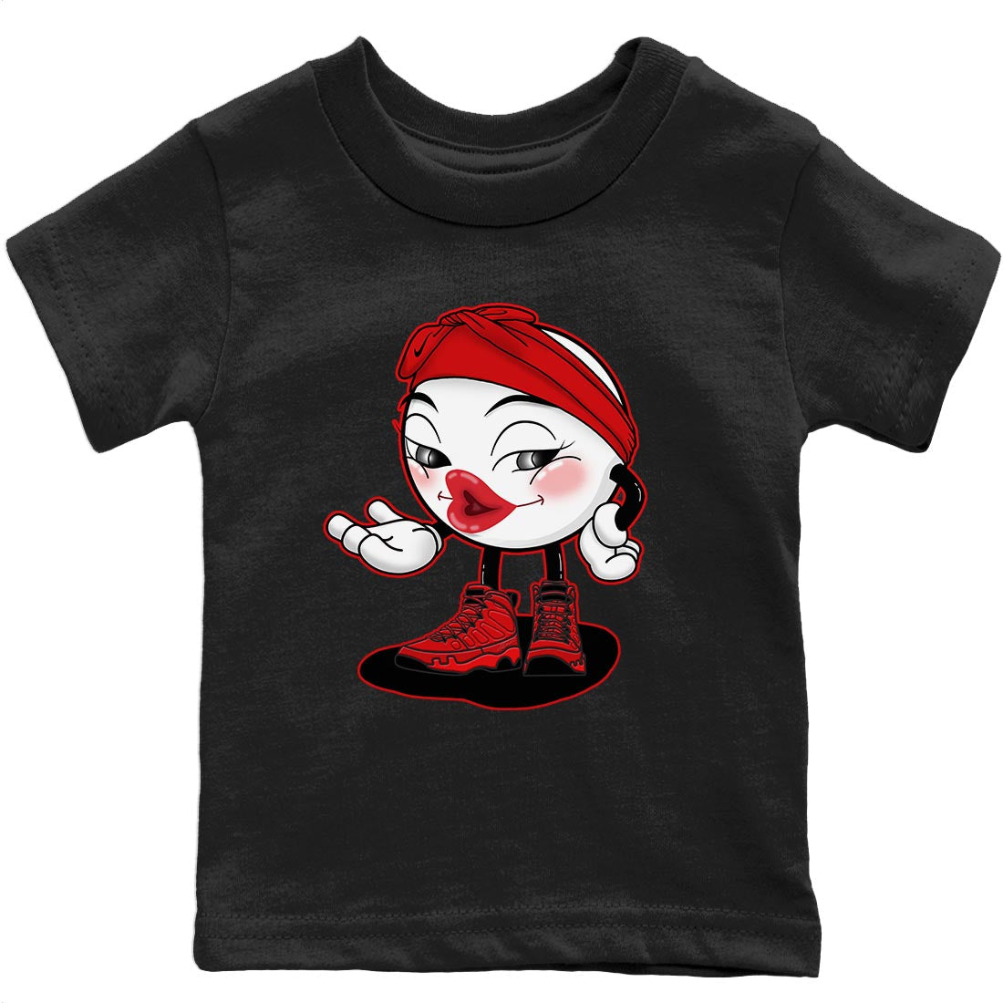 Jordan 9 Chile Red Shirt To Match Jordans Sexy Emoji Sneaker Tees Jordan 9 Chile Red Drip Gear Zone Sneaker Matching Clothing Kids Shirts