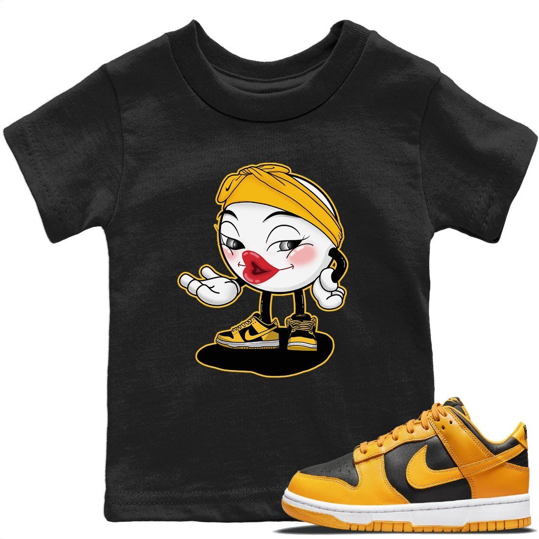 Dunk Championship Goldenrod Sneaker Match Tees Sexy Emoji Sneaker Tees Dunk Championship Goldenrod Jordan to match sneaker T-Shirt Kids Shirts