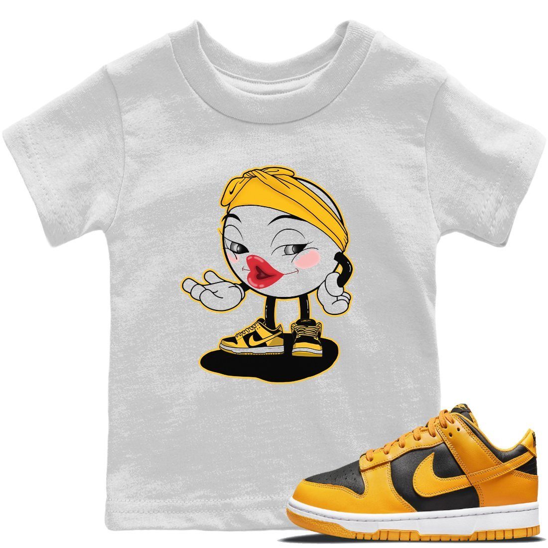 Dunk Championship Goldenrod Sneaker Match Tees Sexy Emoji Sneaker Tees Dunk Championship Goldenrod Jordan to match sneaker T-Shirt Kids Shirts
