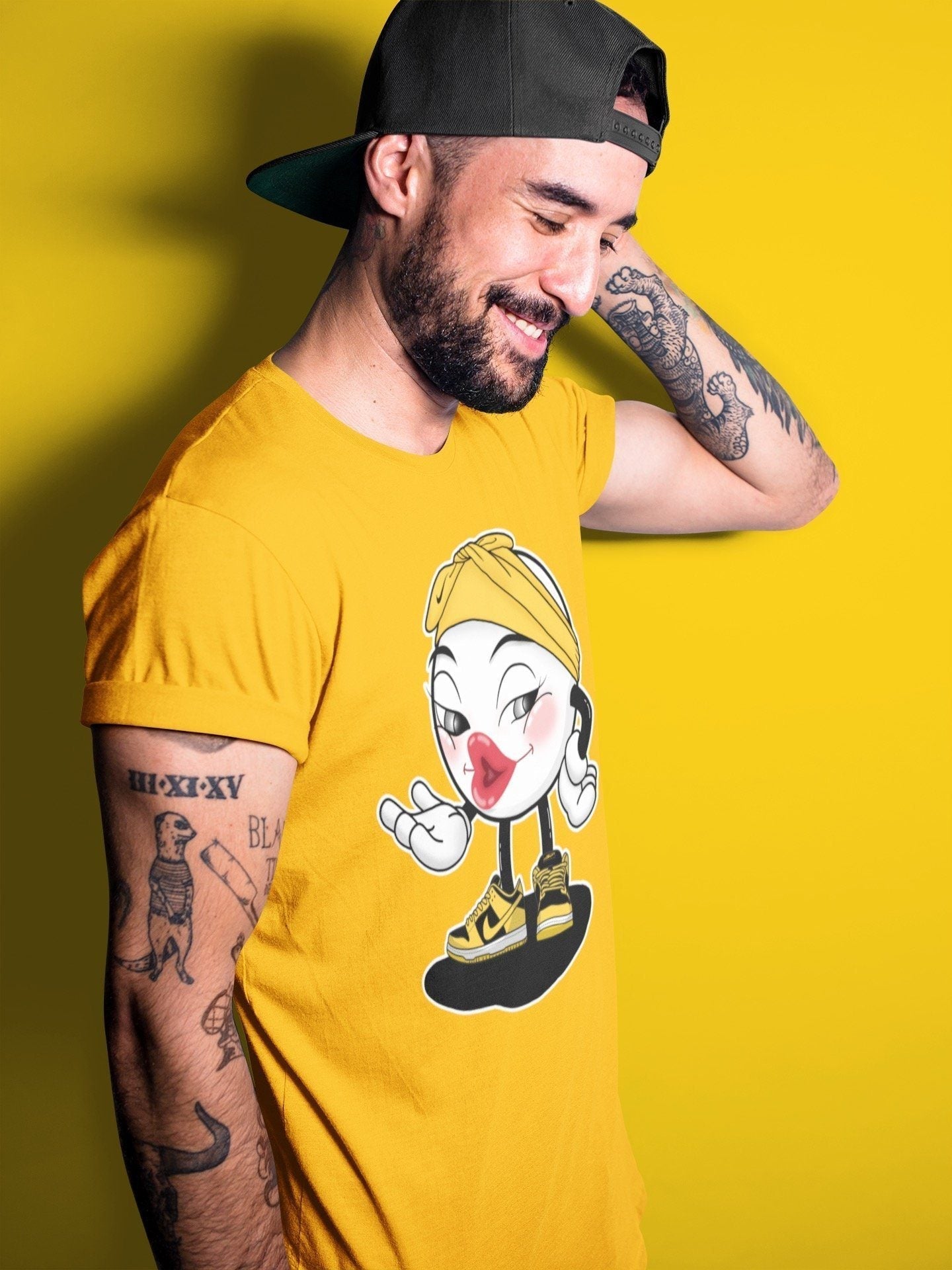 Dunk Championship Goldenrod Sneaker Match Tees Sexy Emoji Sneaker Tees Dunk Championship Goldenrod Jordan to match sneaker T-Shirt Crew Neck Shirts