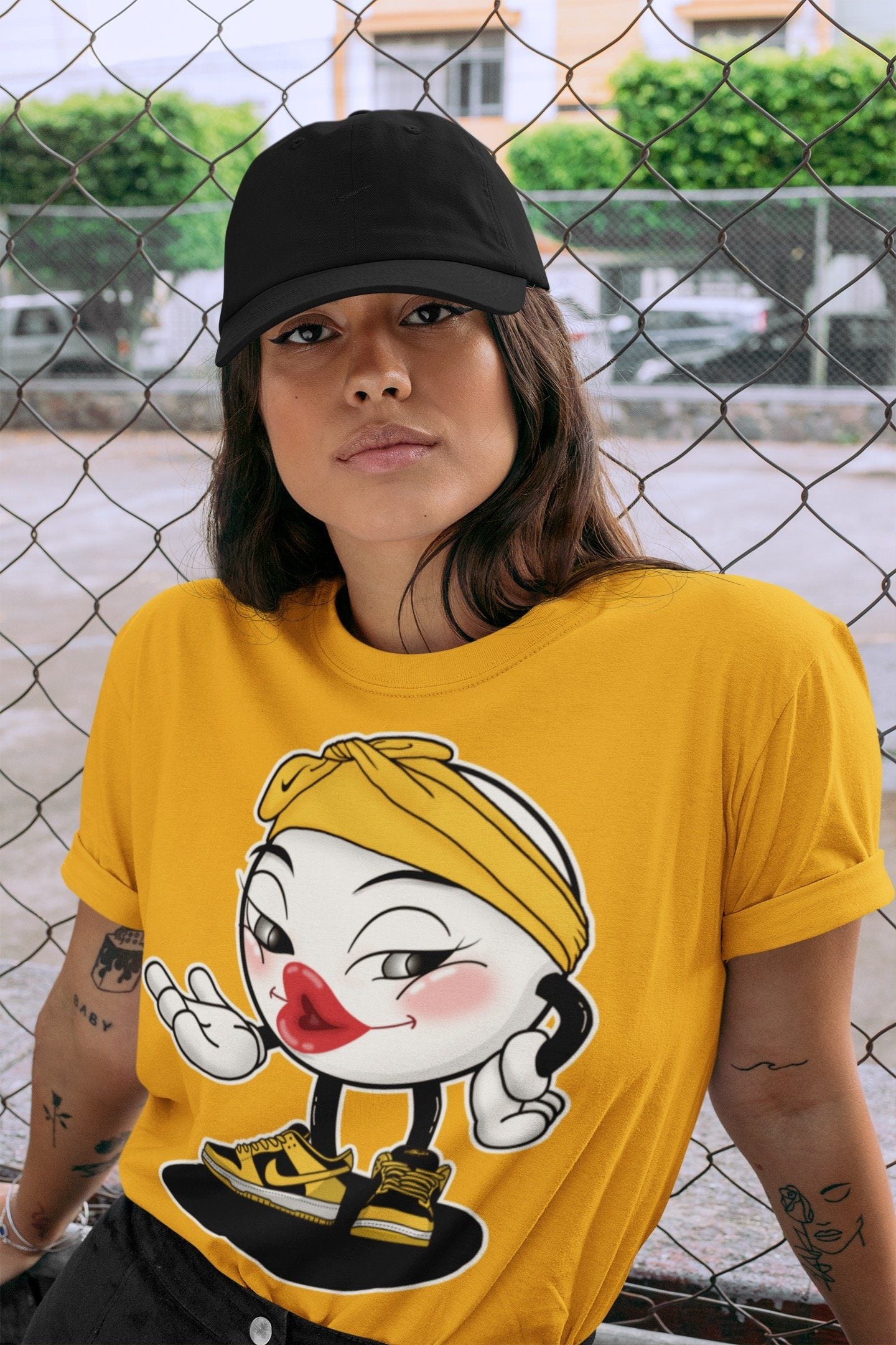 Dunk Championship Goldenrod Sneaker Match Tees Sexy Emoji Sneaker Tees Dunk Championship Goldenrod Jordan to match sneaker T-Shirt Crew Neck Shirts