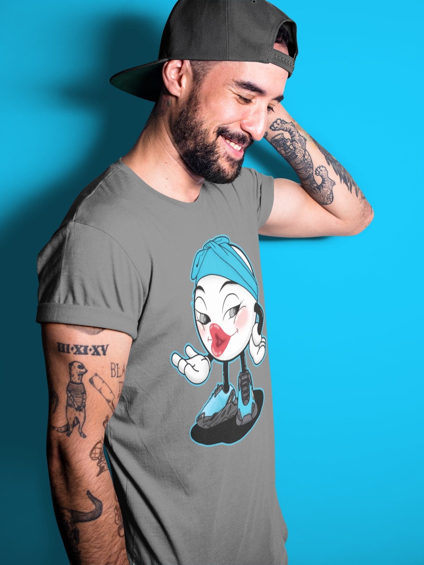 Yeezy 700 Bright Cyan Shirt To Match Jordans Sexy Emoji Sneaker Tees Yeezy 700 Bright Cyan Drip Gear Zone Sneaker Matching Clothing Unisex Shirts