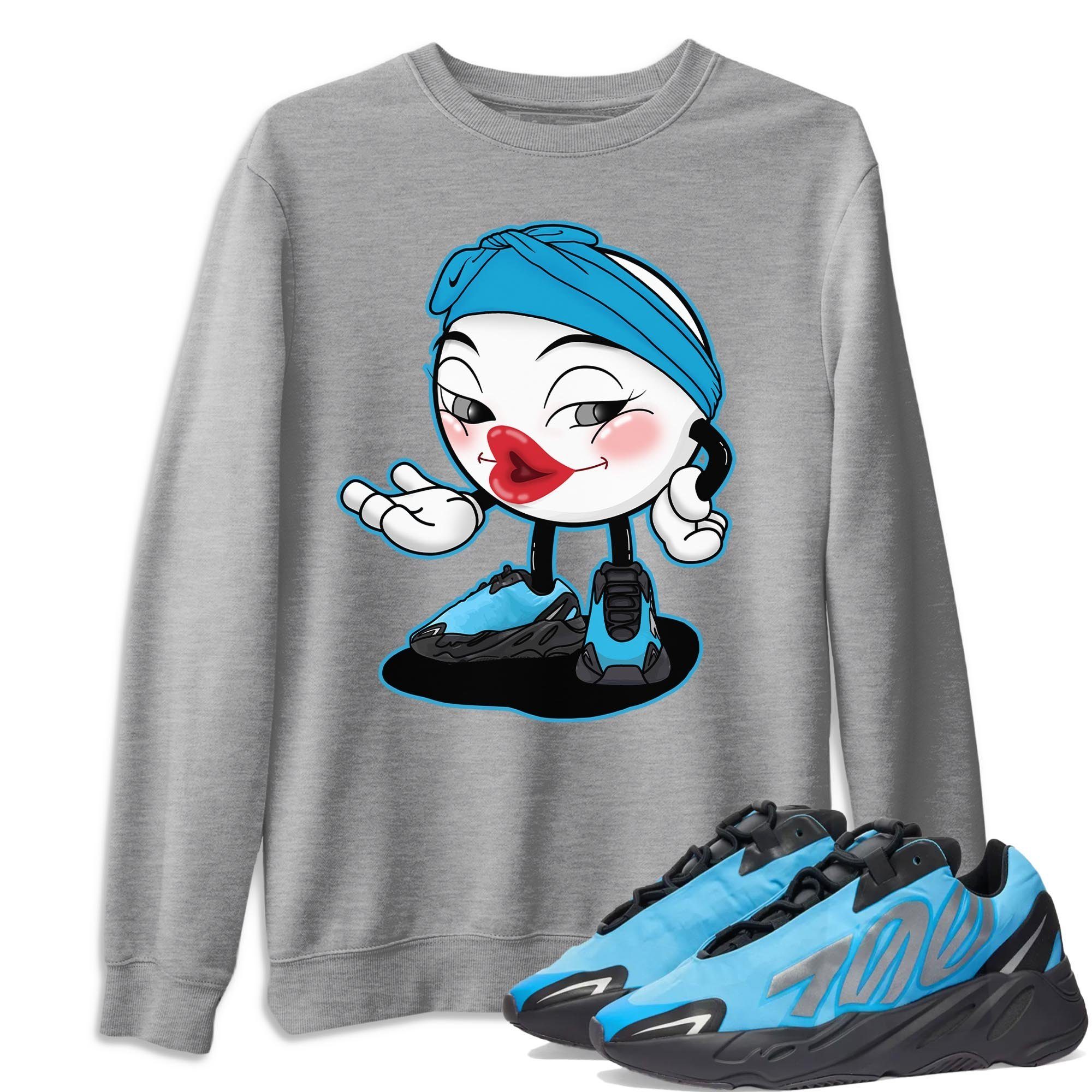 Yeezy 700 Bright Cyan Shirt To Match Jordans Sexy Emoji Sneaker Tees Yeezy 700 Bright Cyan Drip Gear Zone Sneaker Matching Clothing Unisex Shirts