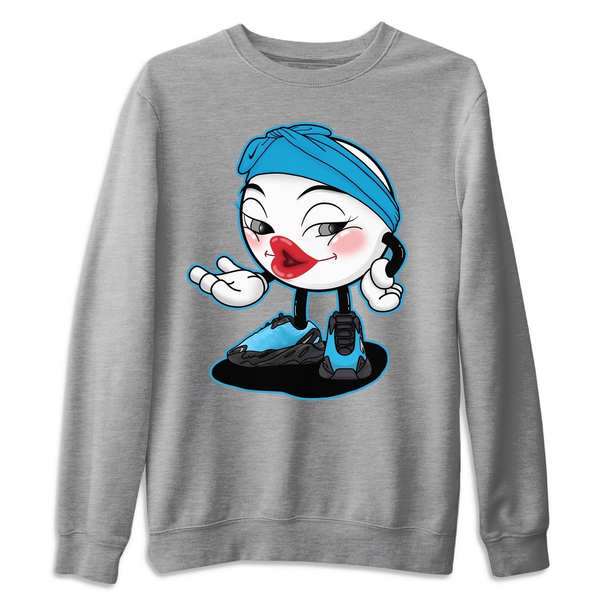 Yeezy 700 Bright Cyan Shirt To Match Jordans Sexy Emoji Sneaker Tees Yeezy 700 Bright Cyan Drip Gear Zone Sneaker Matching Clothing Unisex Shirts